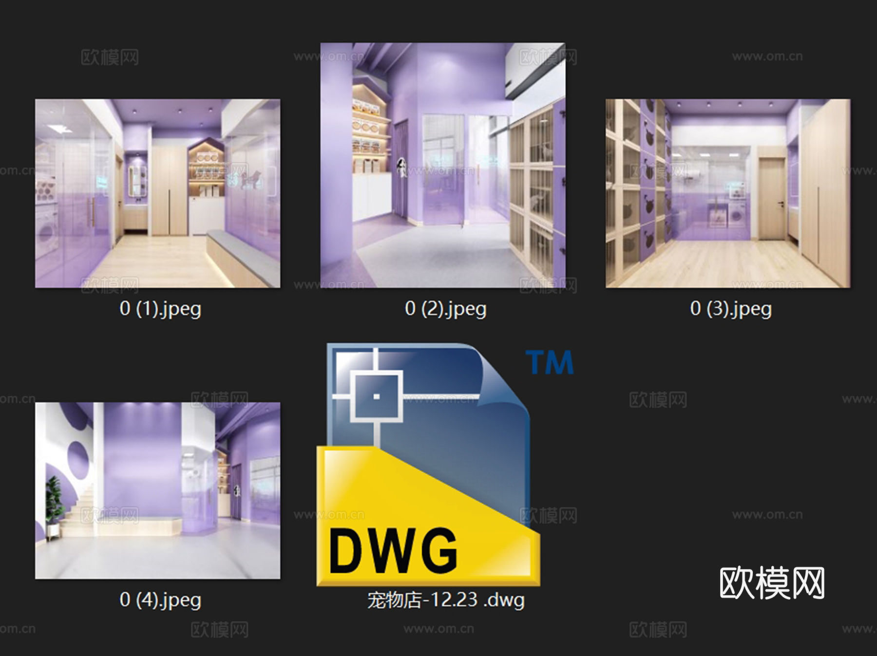 Q宠联盟宠物店室内工装CAD施工图cad施工图