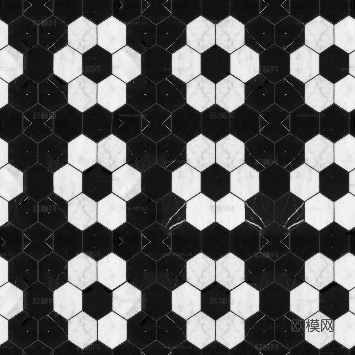 大理石几何拼花图案铺装21