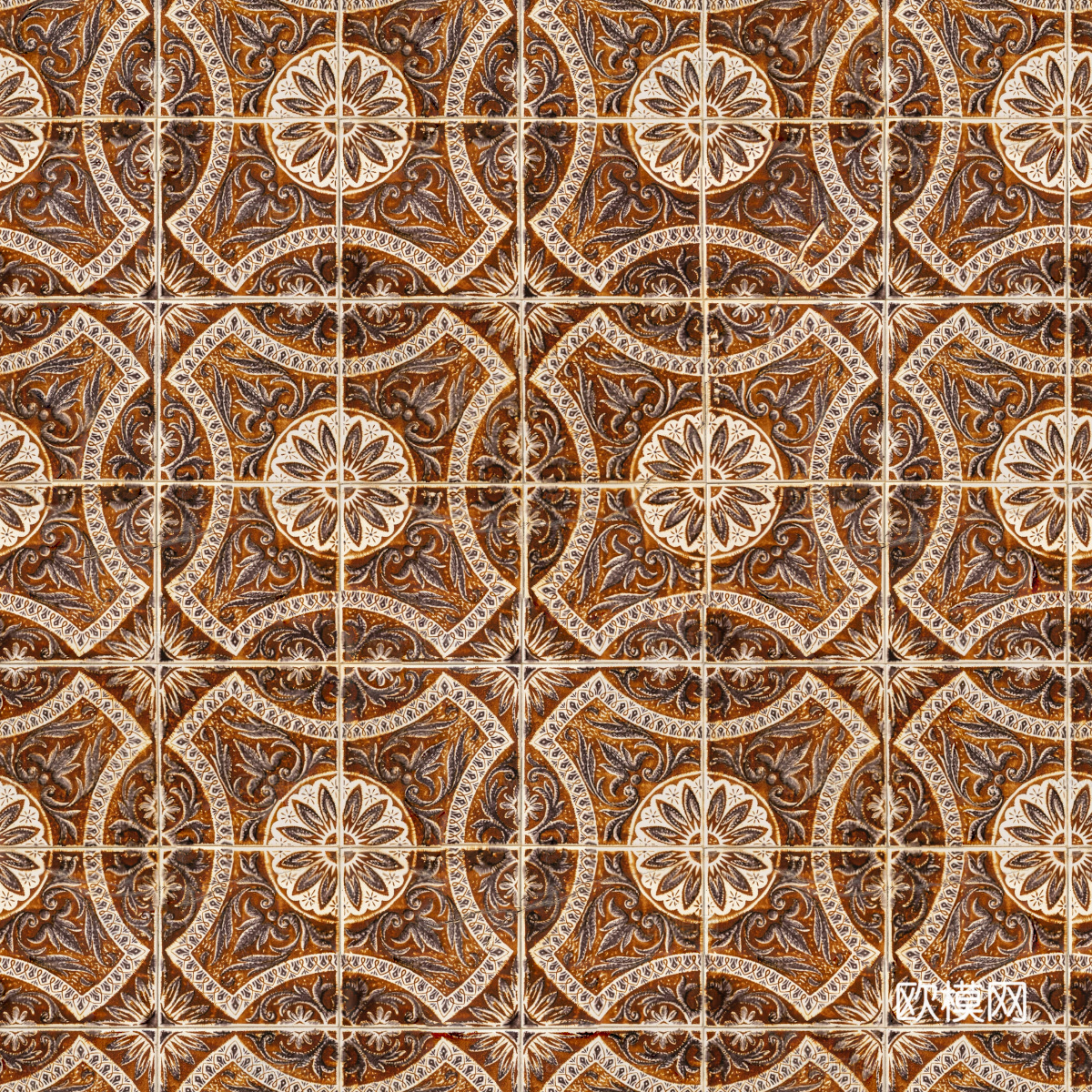 复古艺术几何图案瓷砖花砖119