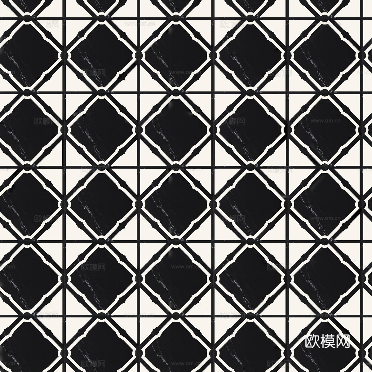 大理石几何拼花图案铺装20