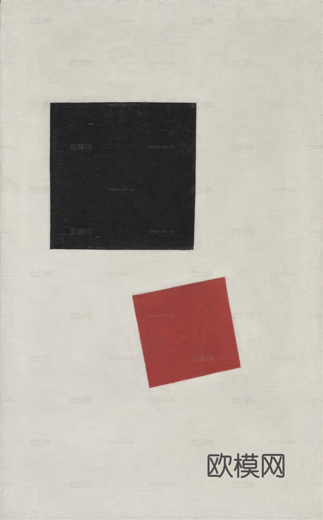 马列维奇抽象画，几何抽象装饰画103下载