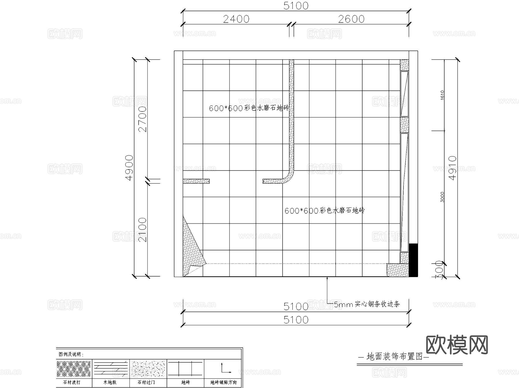 侘寂风美甲美睫纹绣店室内工装CAD施工图cad施工图