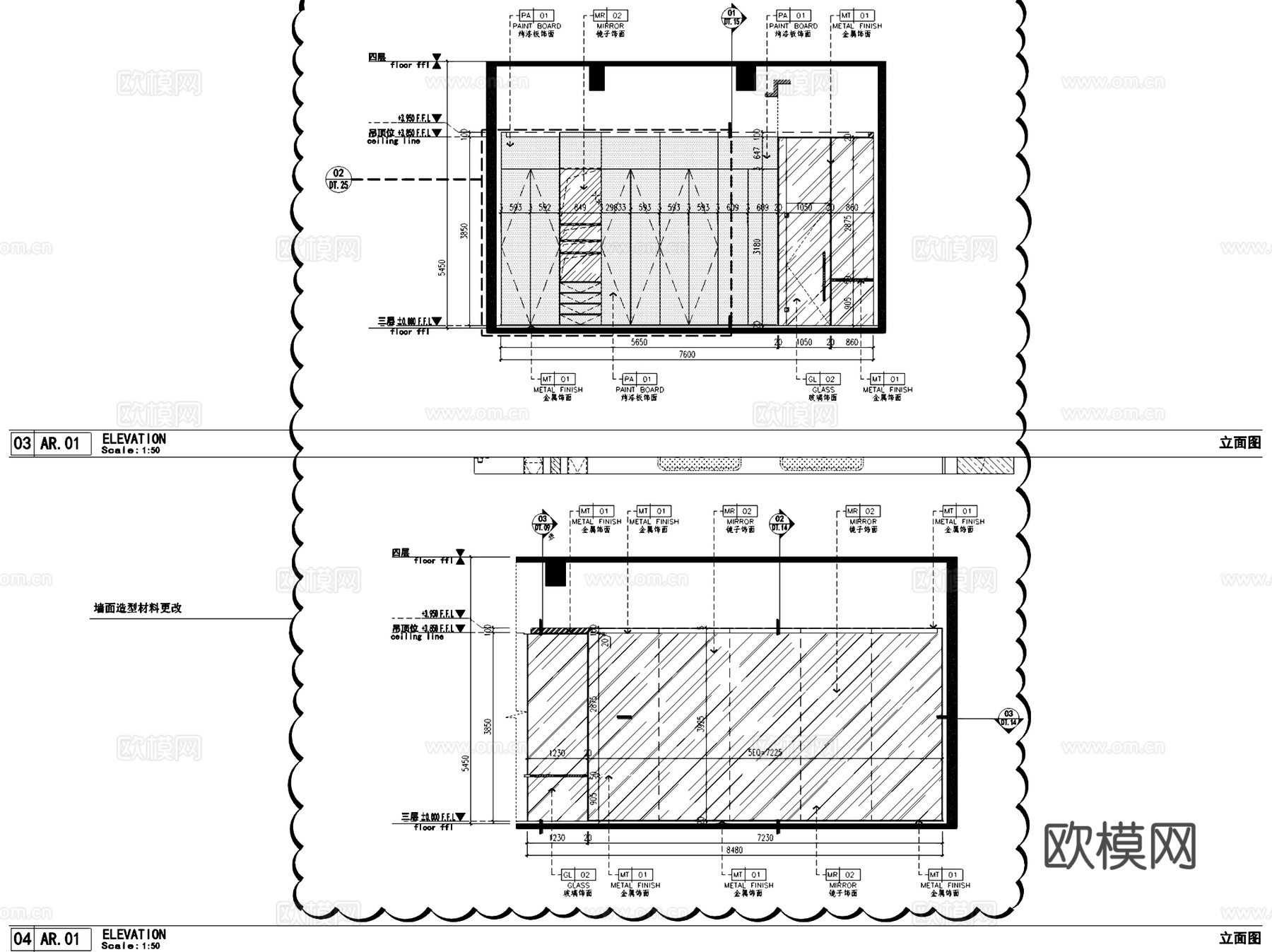 临沂奥正诚园健身房室内工装CAD施工图cad施工图