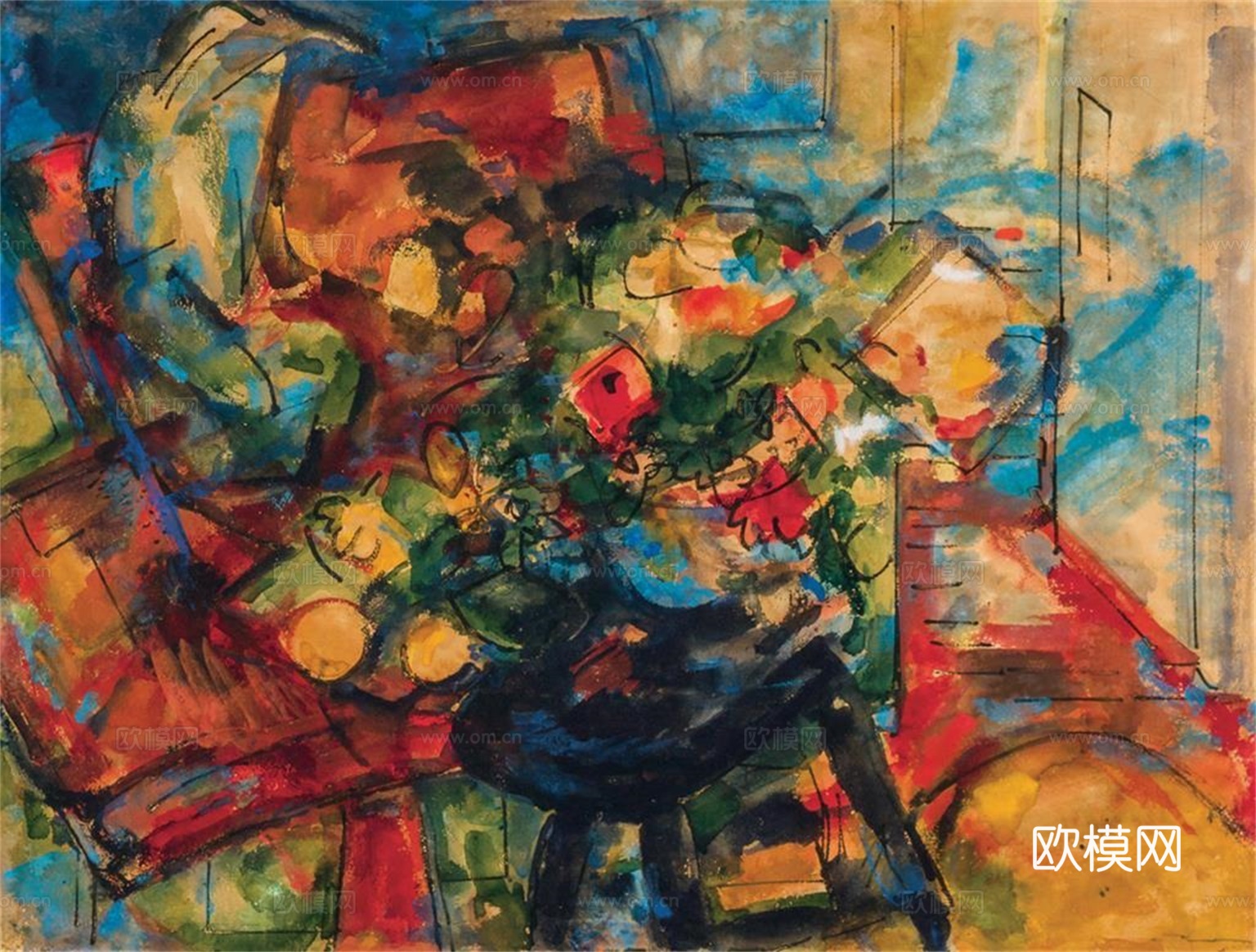 霍夫曼抽象绘画,现代世界名画123