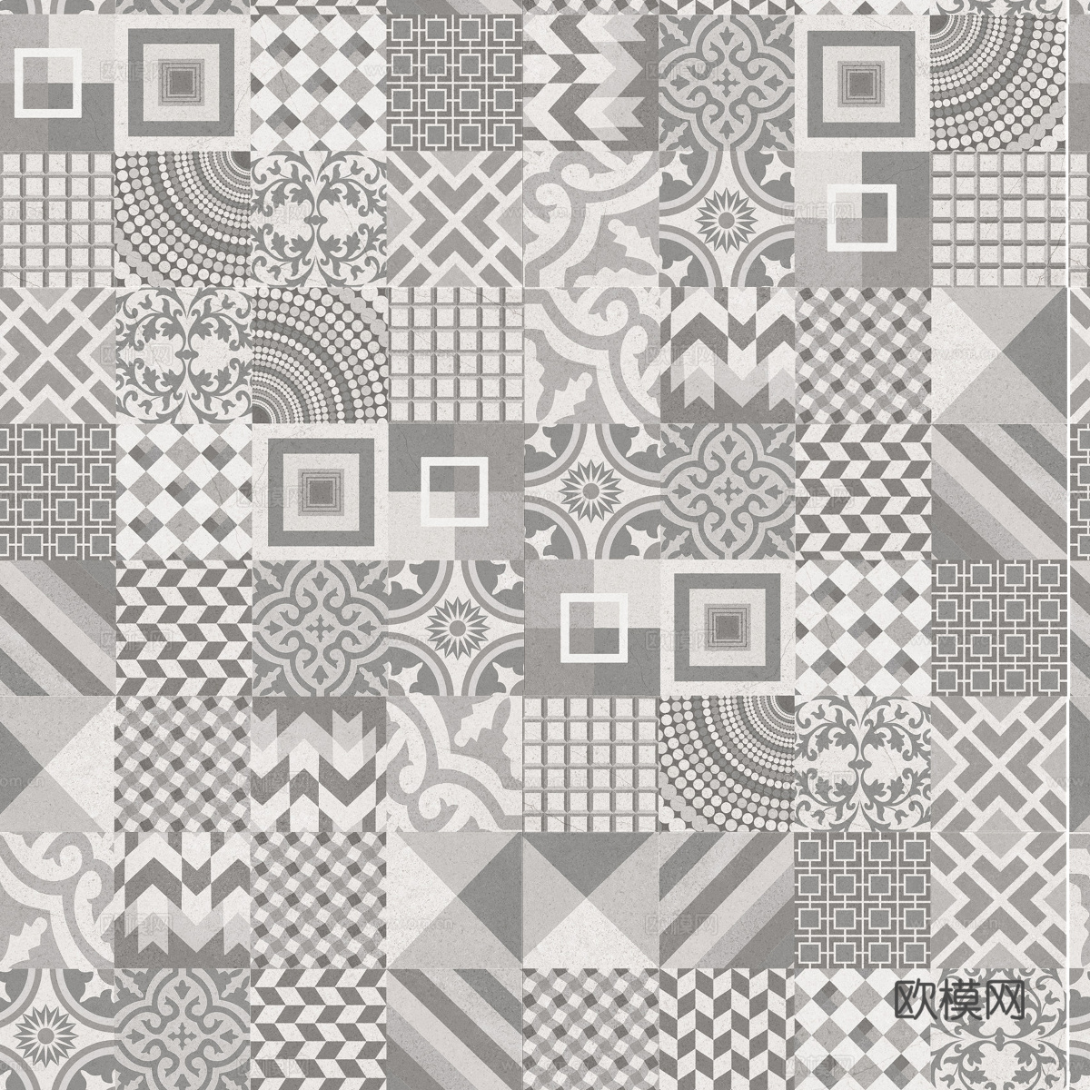 复古碎拼图案花砖瓷砖41