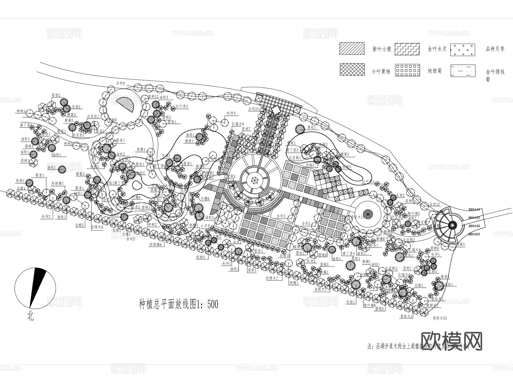 滨水湿地公园河道景观CAD施工图集 28套cad施工图