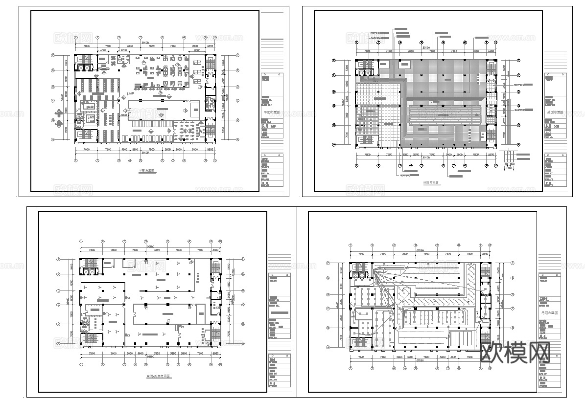 健身房 最新全套施工图cad施工图
