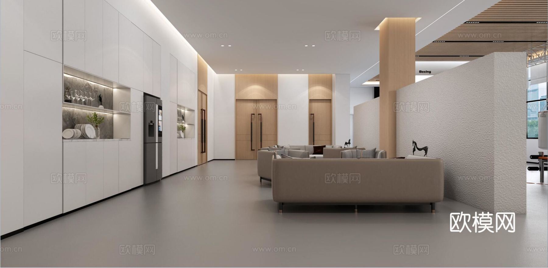 健身房 最新全套施工图 效果图合集cad施工图