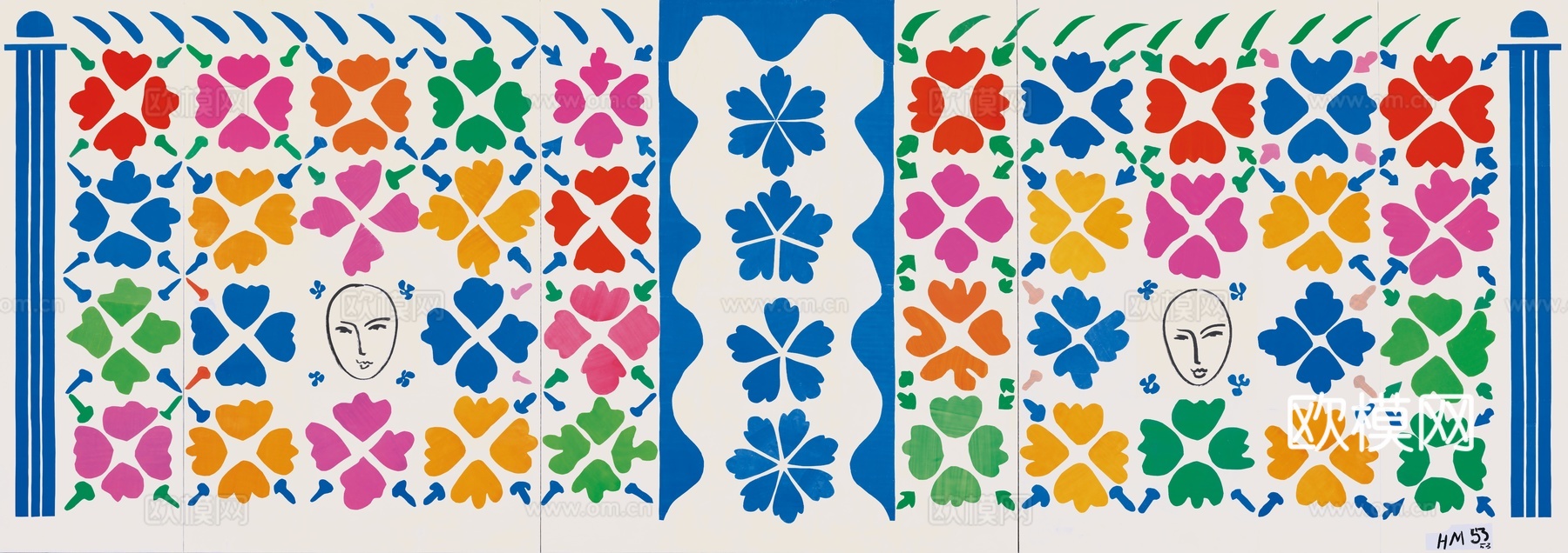 马蒂斯野兽派绘画作品，现代世界经典名画，抽象画478 马蒂斯