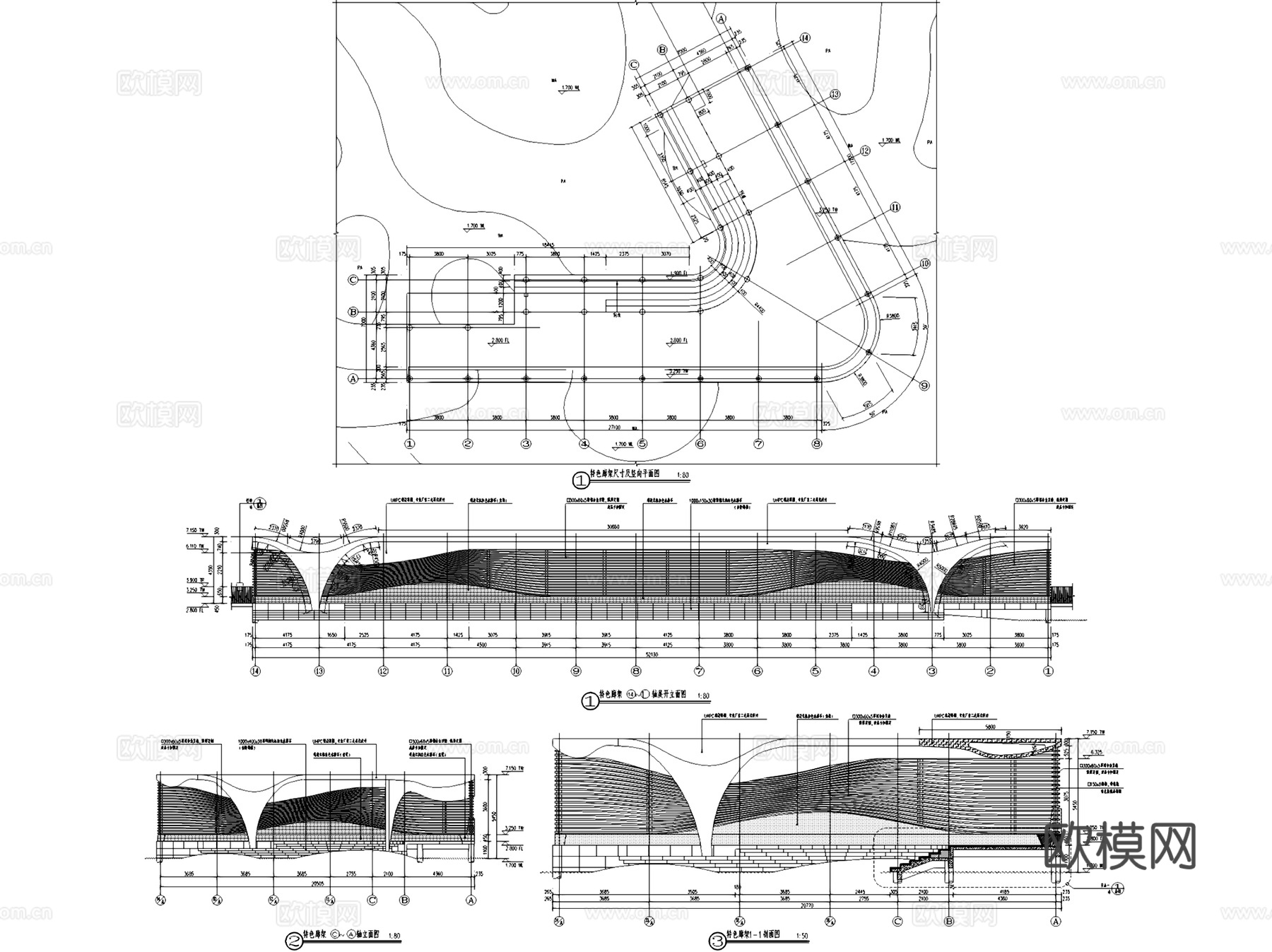 东莞水乡新城洪梅片新庄水庐湿地滨江公园景观CAD施工图cad施工图下载（渲染图6）