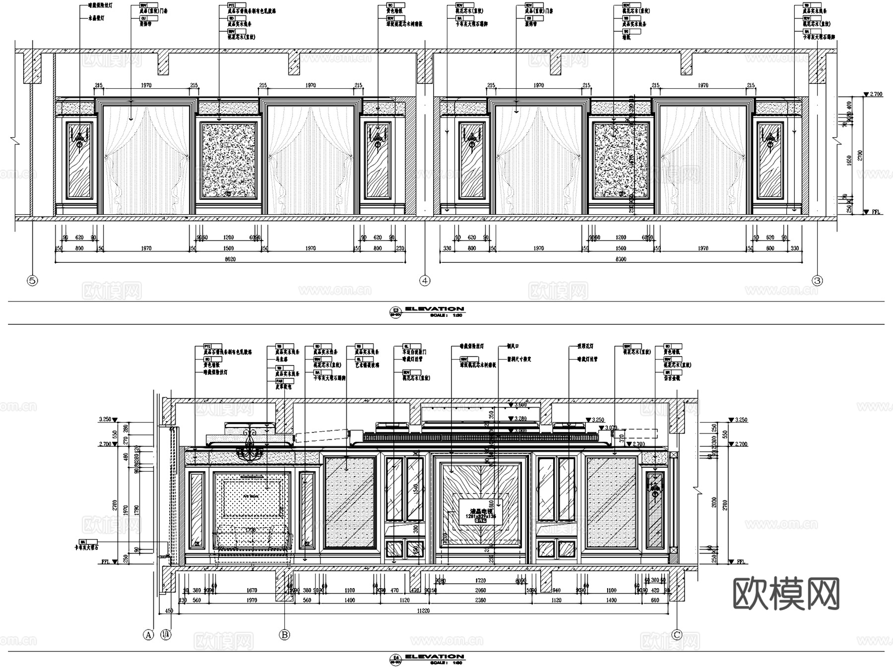 休闲会所书吧红酒吧室内工装CAD施工图cad施工图