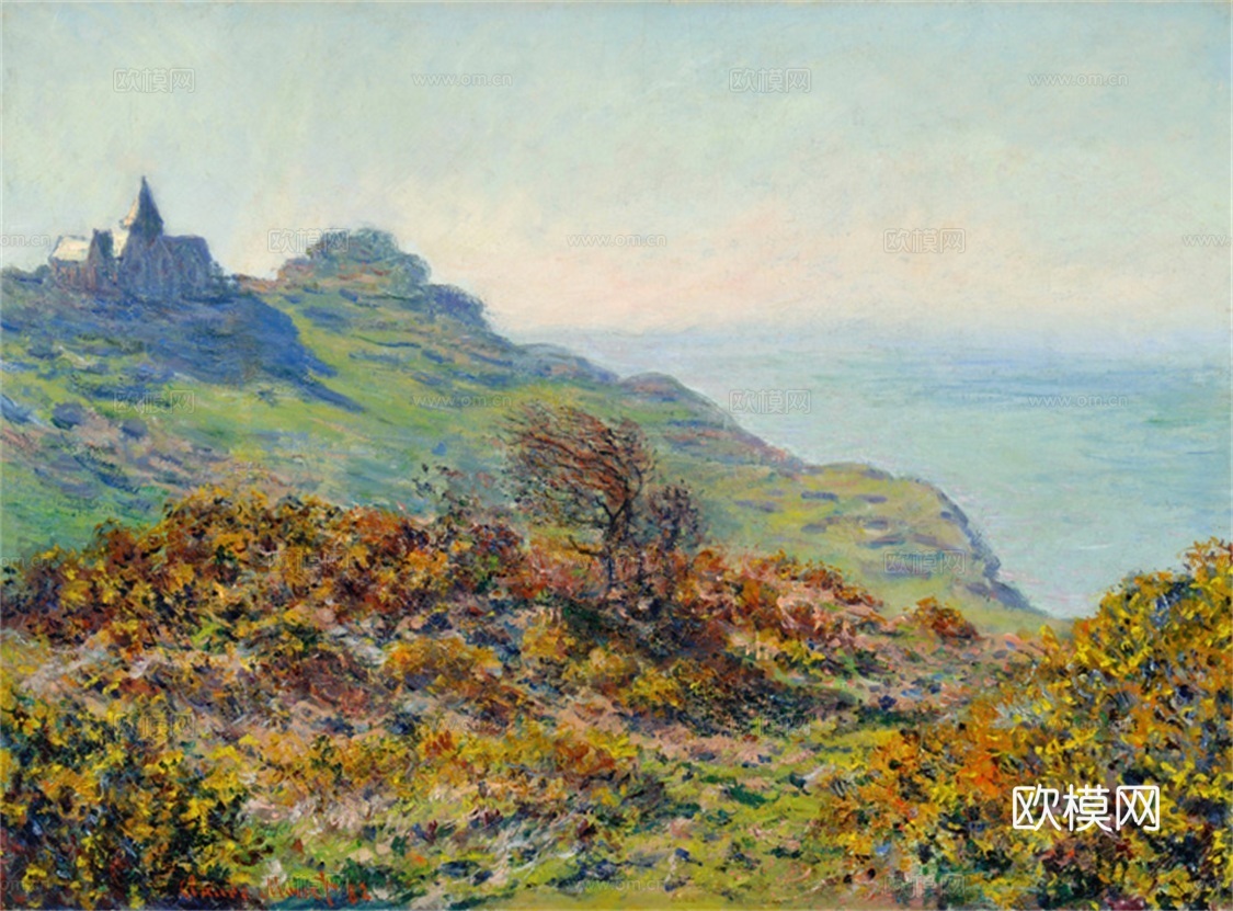 莫奈印象派绘画作品，世界经典名画47The Church a