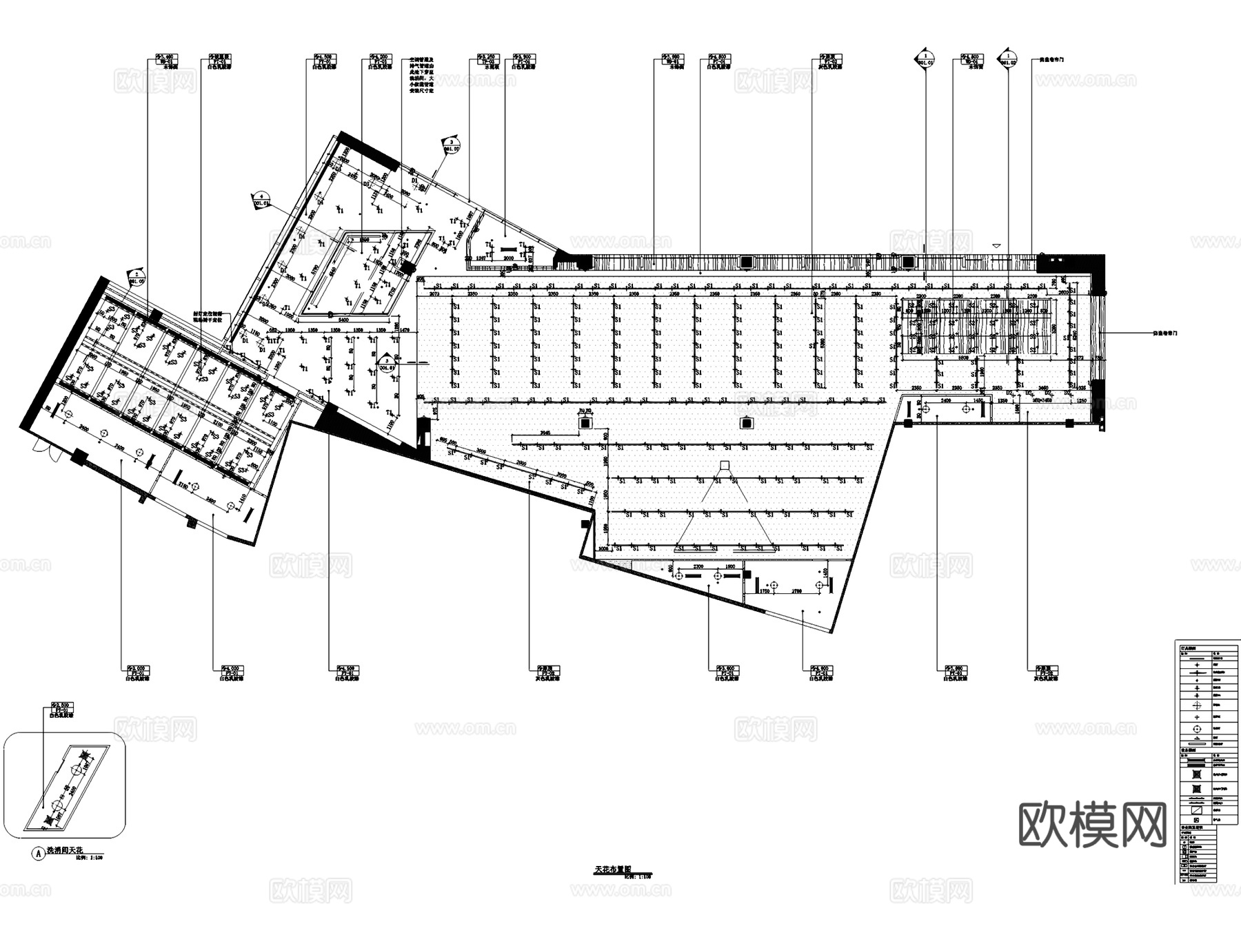 大连中信书店室内工装CAD施工图cad施工图