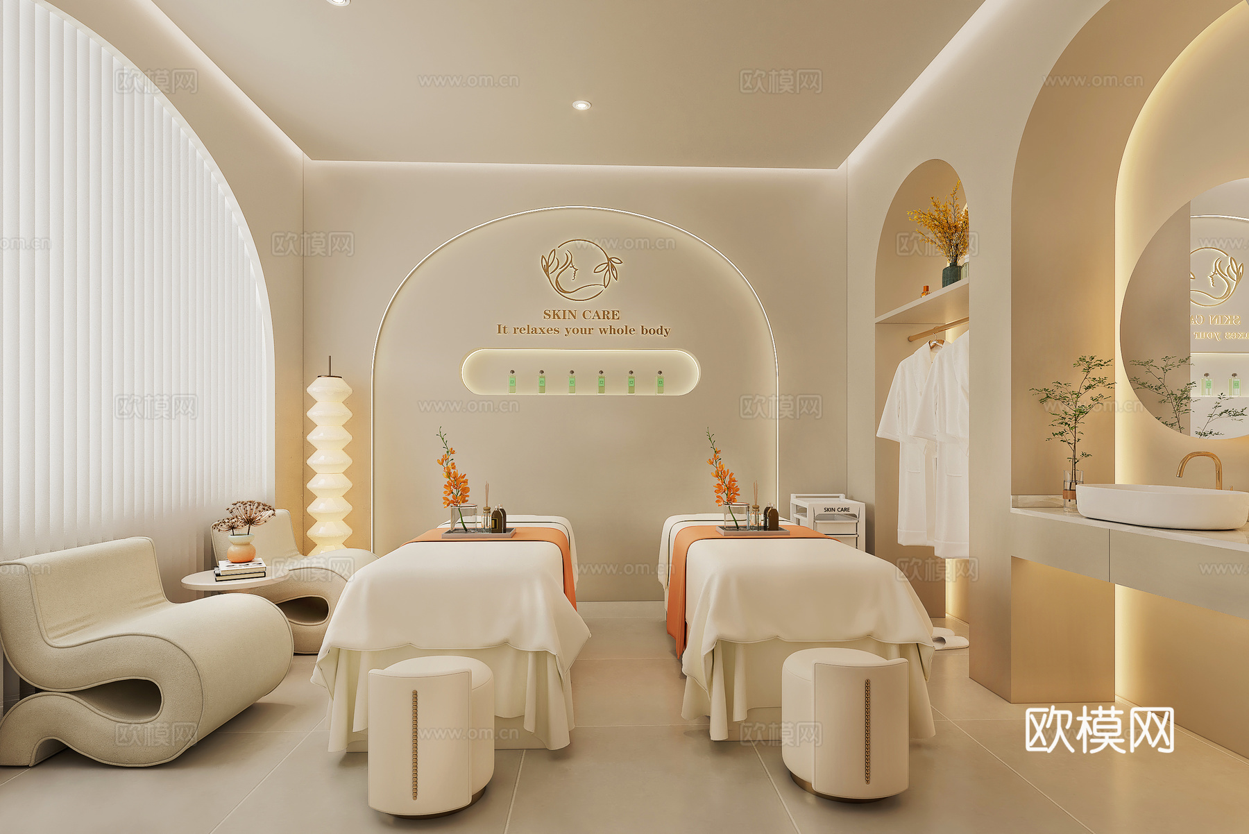 美容院包间  美容院SPA   美容院设计su模型