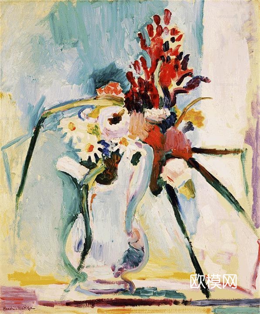 马蒂斯野兽派绘画作品，现代世界经典名画，抽象画016 马蒂斯