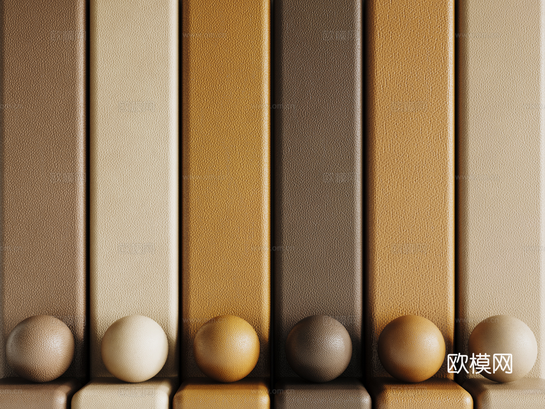 现代皮革 PBR皮革 人造皮su模型