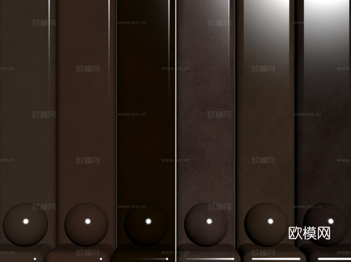 现代皮革 PBR皮革 人造皮 棕色皮革su模型su模型