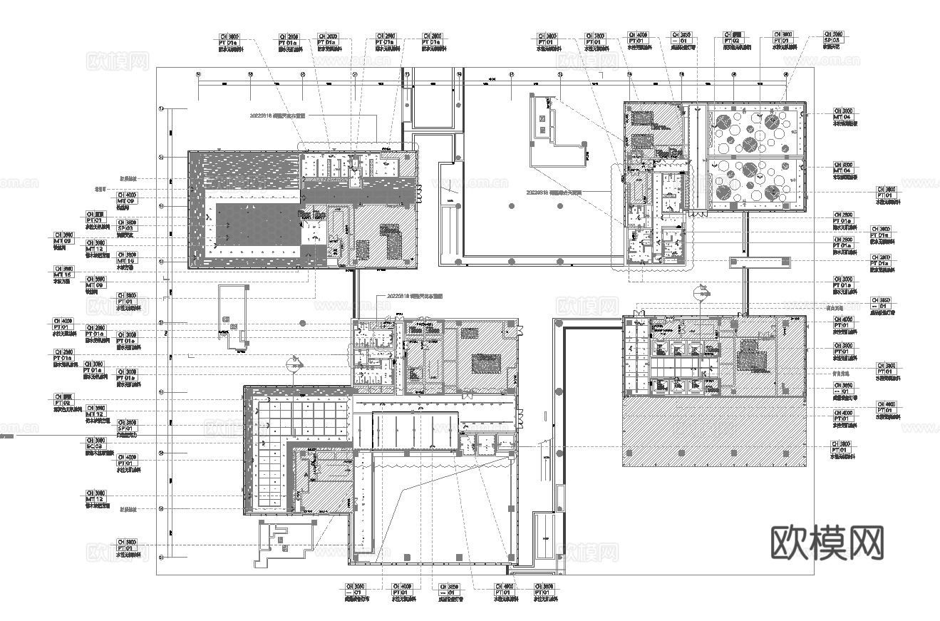 健身房 最新全套施工图合集cad施工图