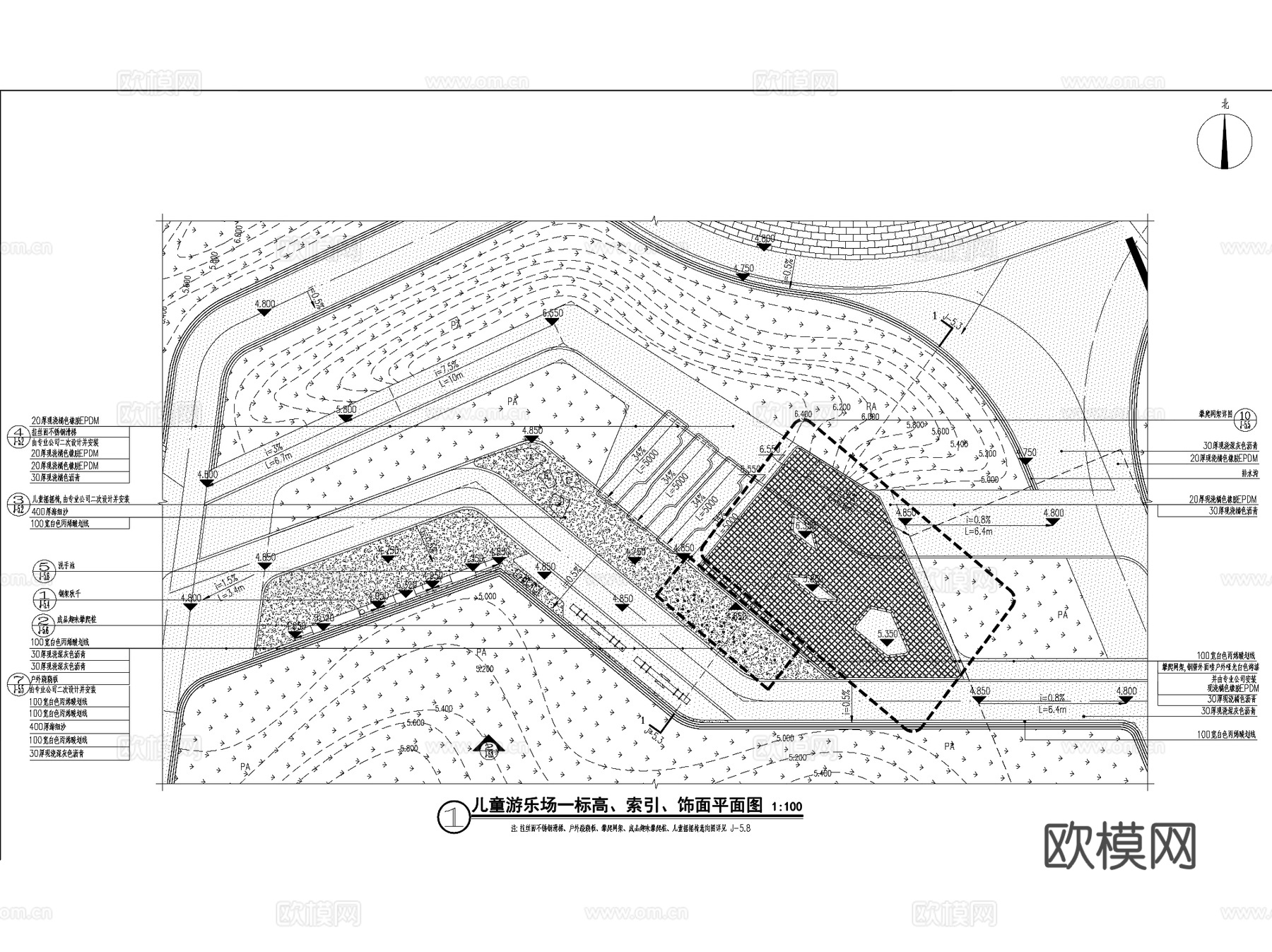 保利大墩村南区儿童游乐场景观CAD施工图全套cad施工图cad施工图