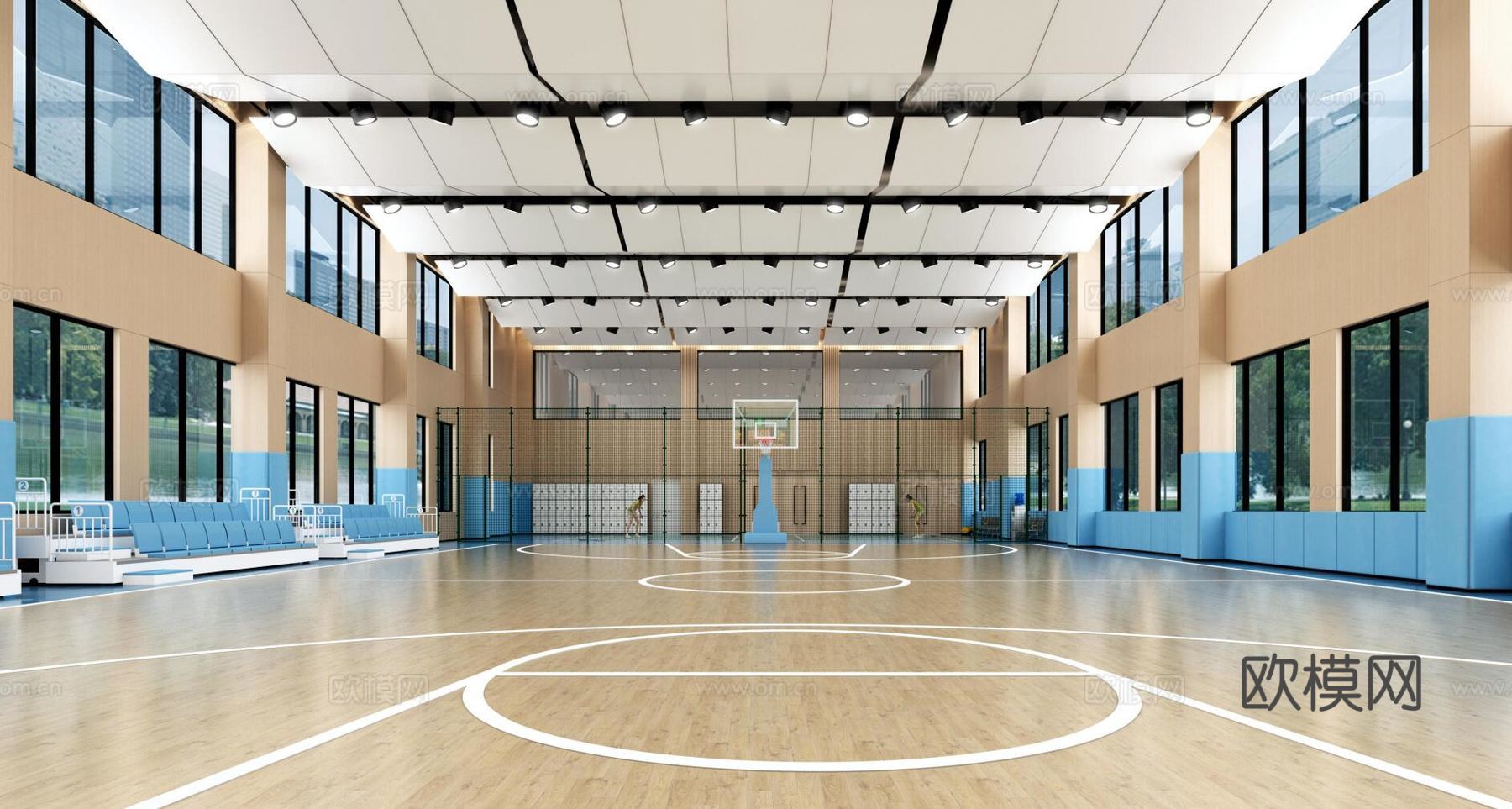 健身房 最新全套施工图 效果图合集cad施工图