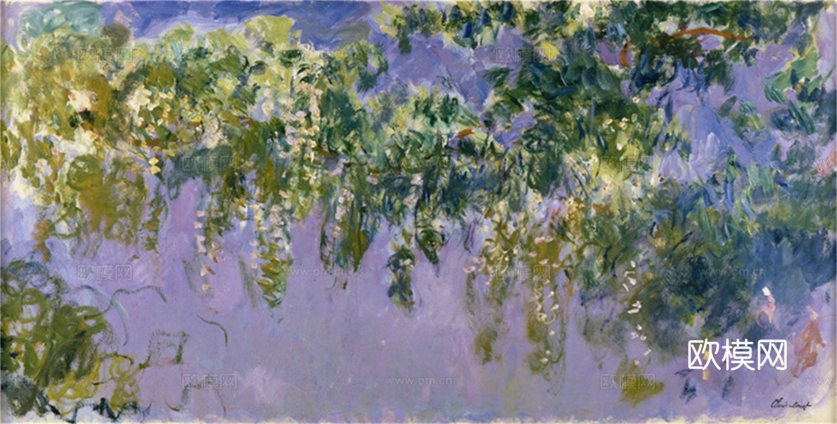 莫奈印象派绘画作品，世界经典名画477Wisteria, 9