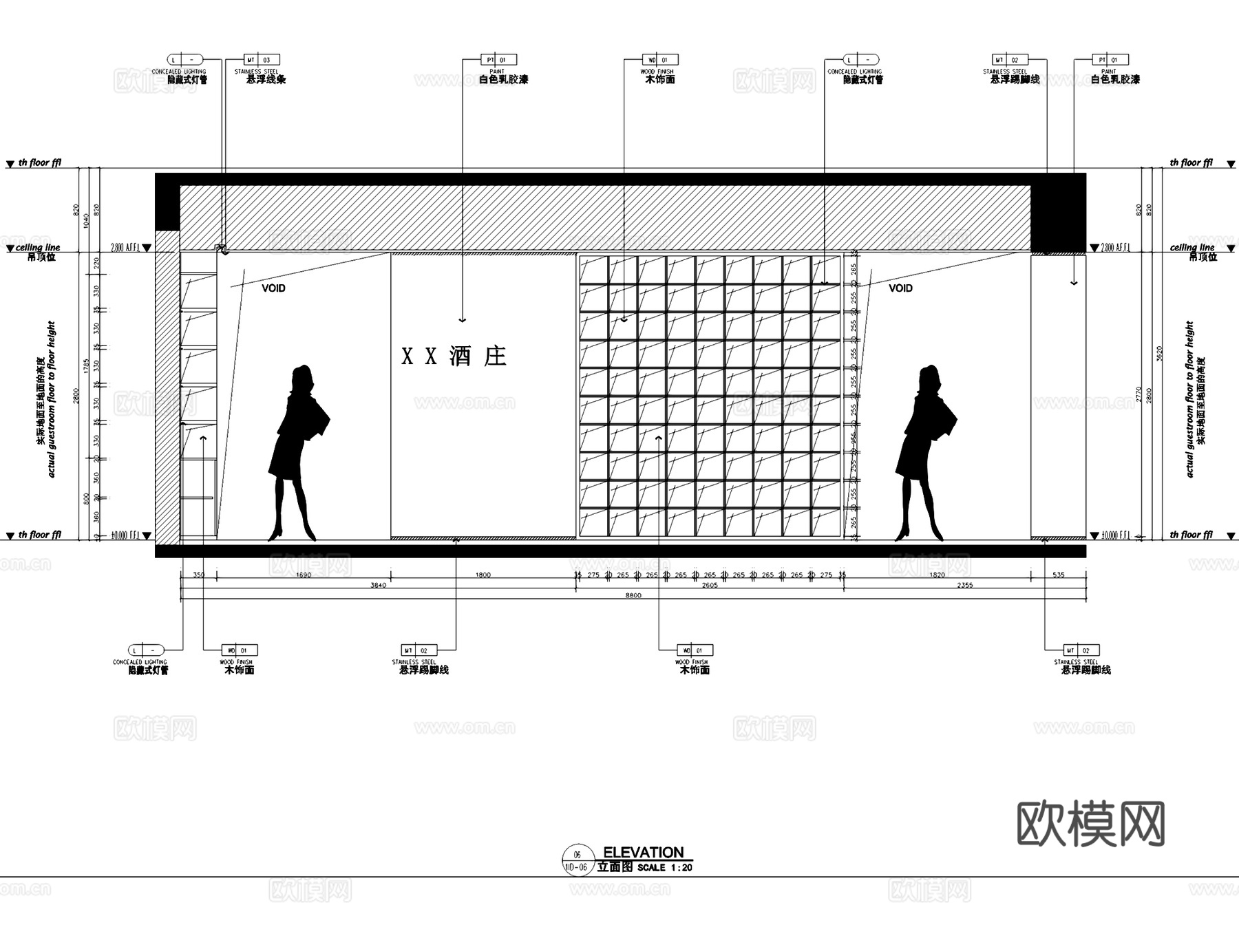 水岸新天酒庄室内工装CAD施工图cad施工图