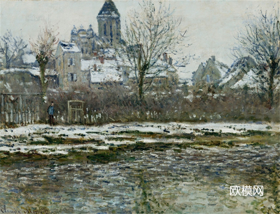 莫奈印象派绘画作品，世界经典名画243The Church