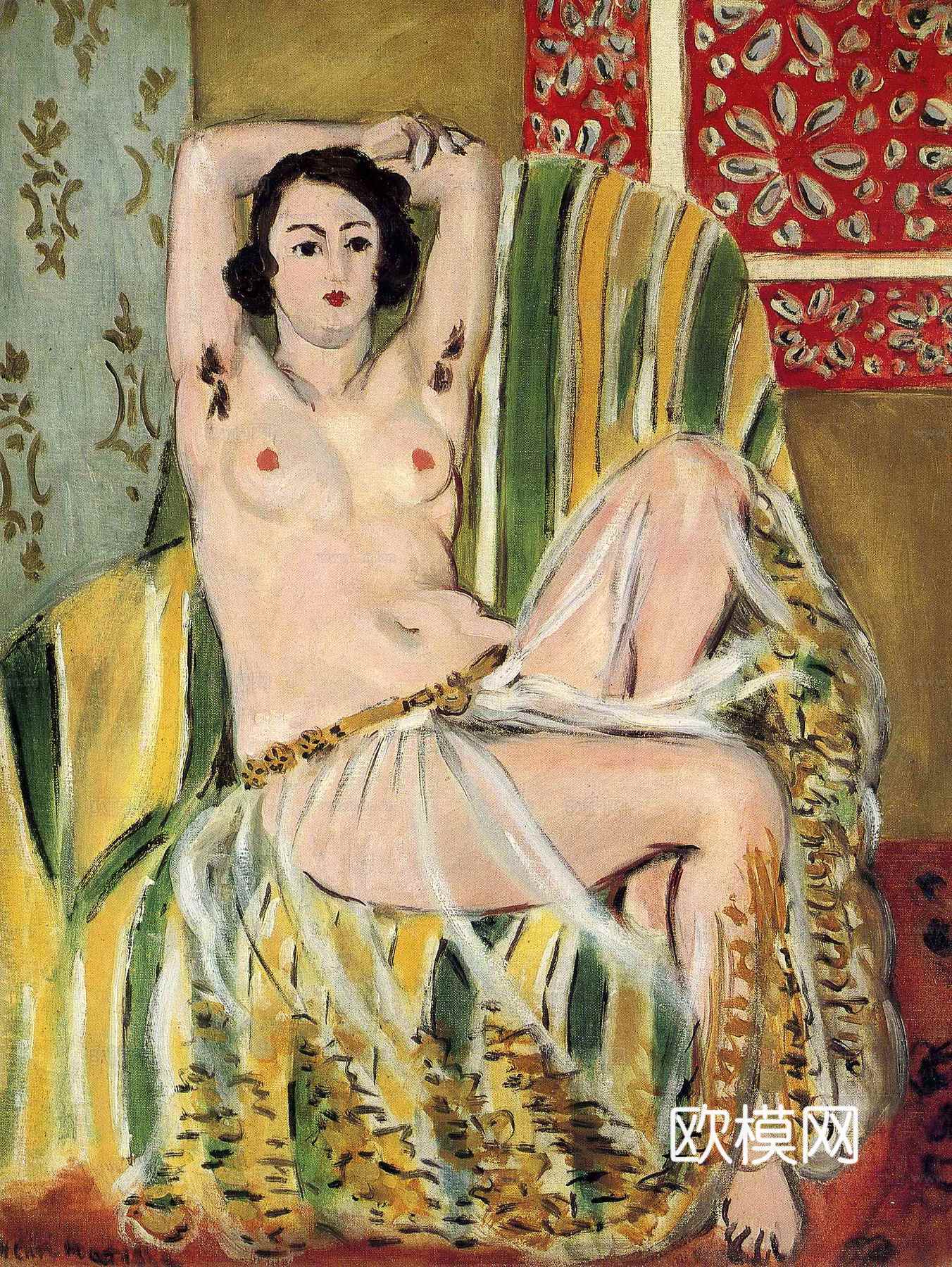 马蒂斯野兽派绘画作品，现代世界经典名画，抽象画012 马蒂斯