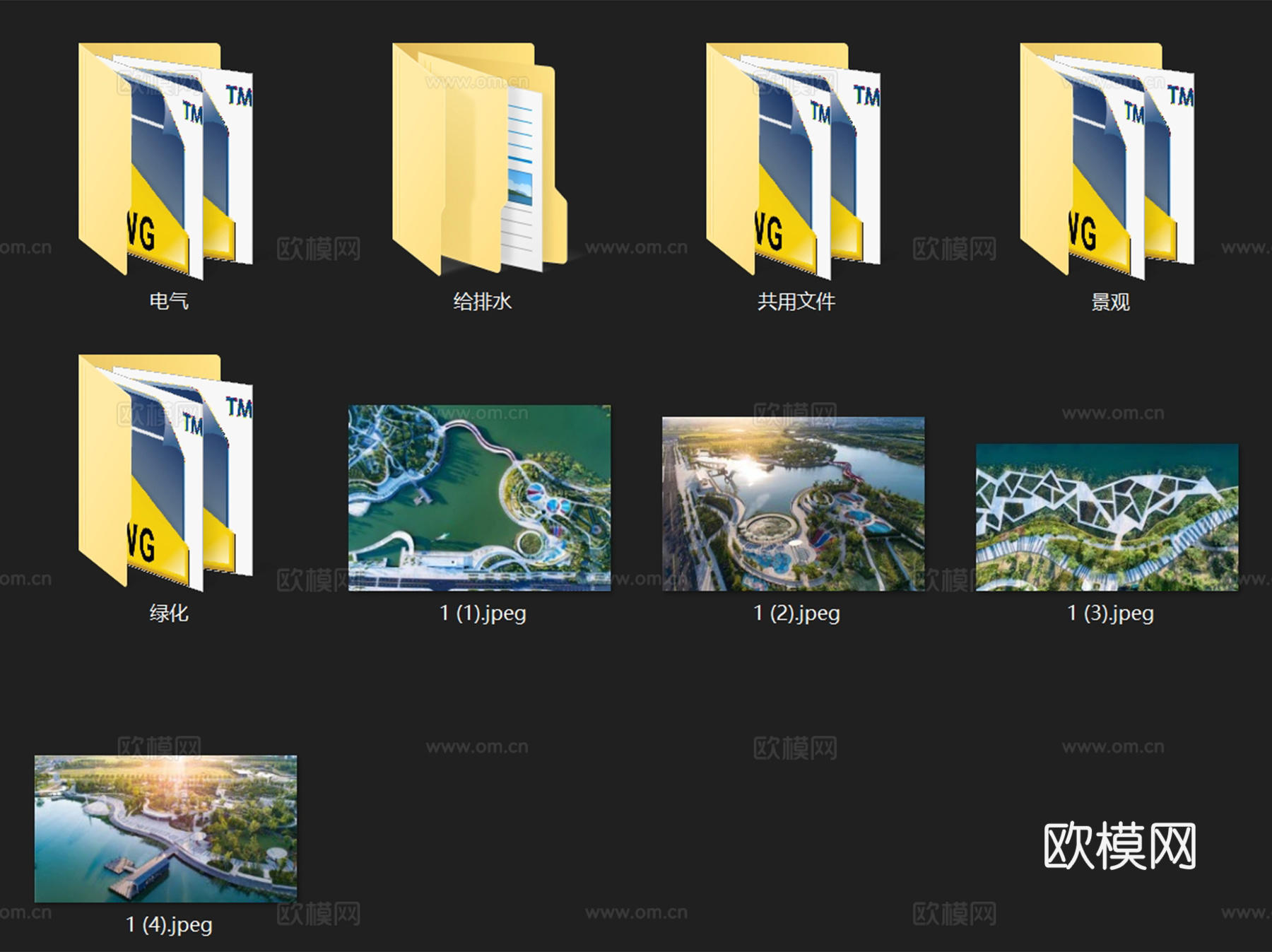 苏州吴中区天鹅湖公园景观CAD施工图cad施工图