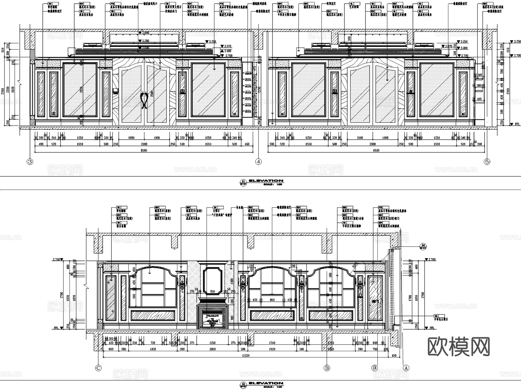 休闲会所书吧红酒吧室内工装CAD施工图cad施工图