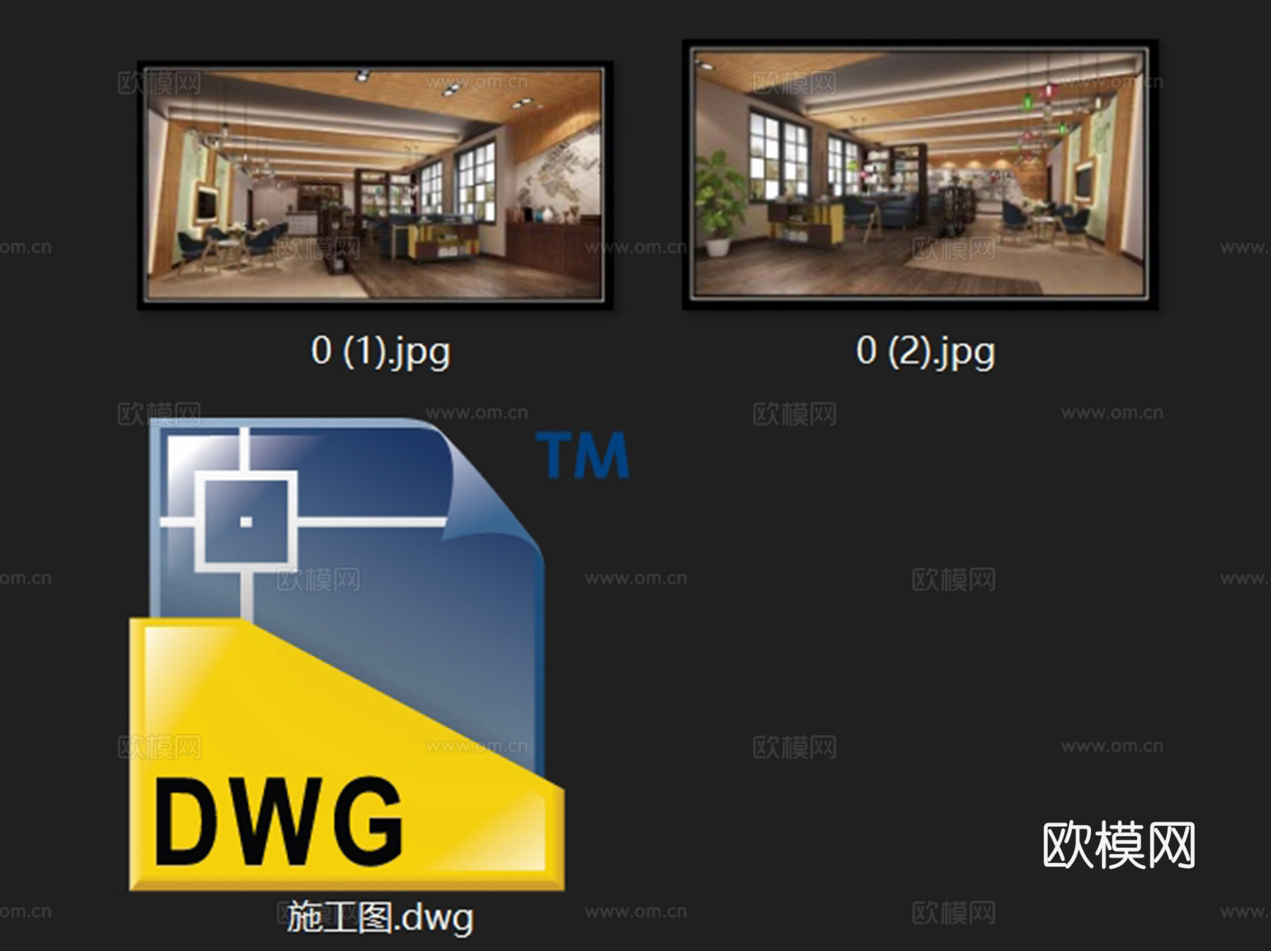 高校休闲书吧书店室内工装CAD施工图cad施工图