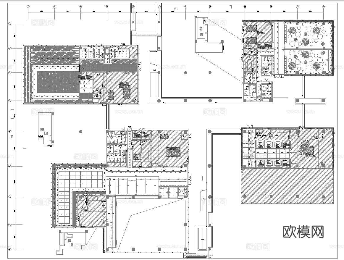健身房 最新全套施工图合集cad施工图