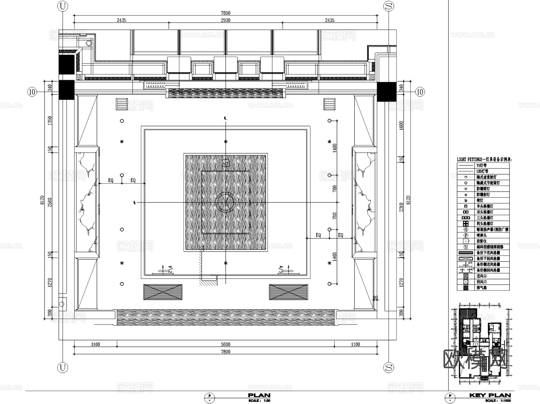 酒店会所休闲书吧阅读室室内工装CAD施工图cad施工图