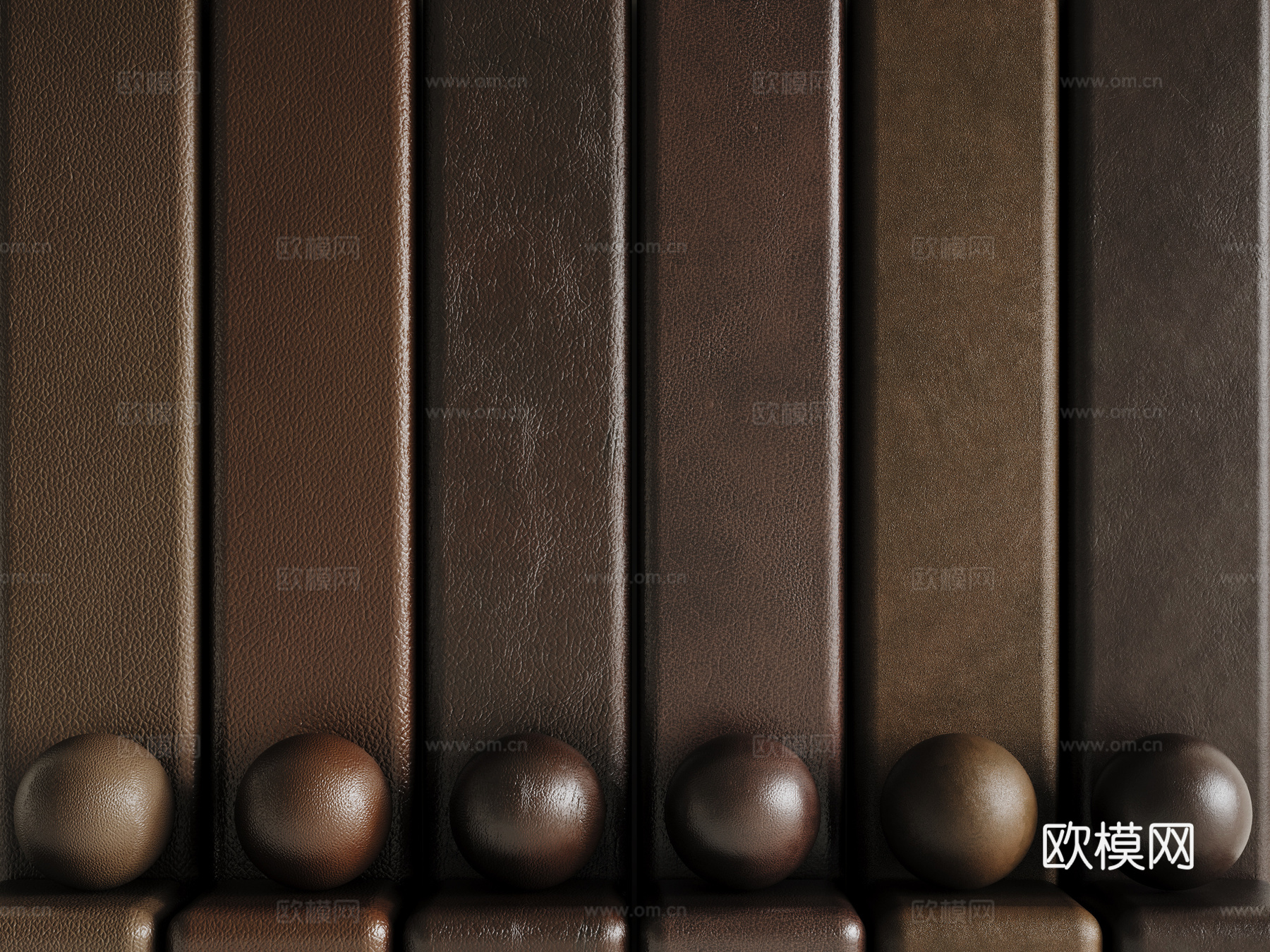 现代皮革 PBR皮革 人造皮 棕色皮革su模型su模型