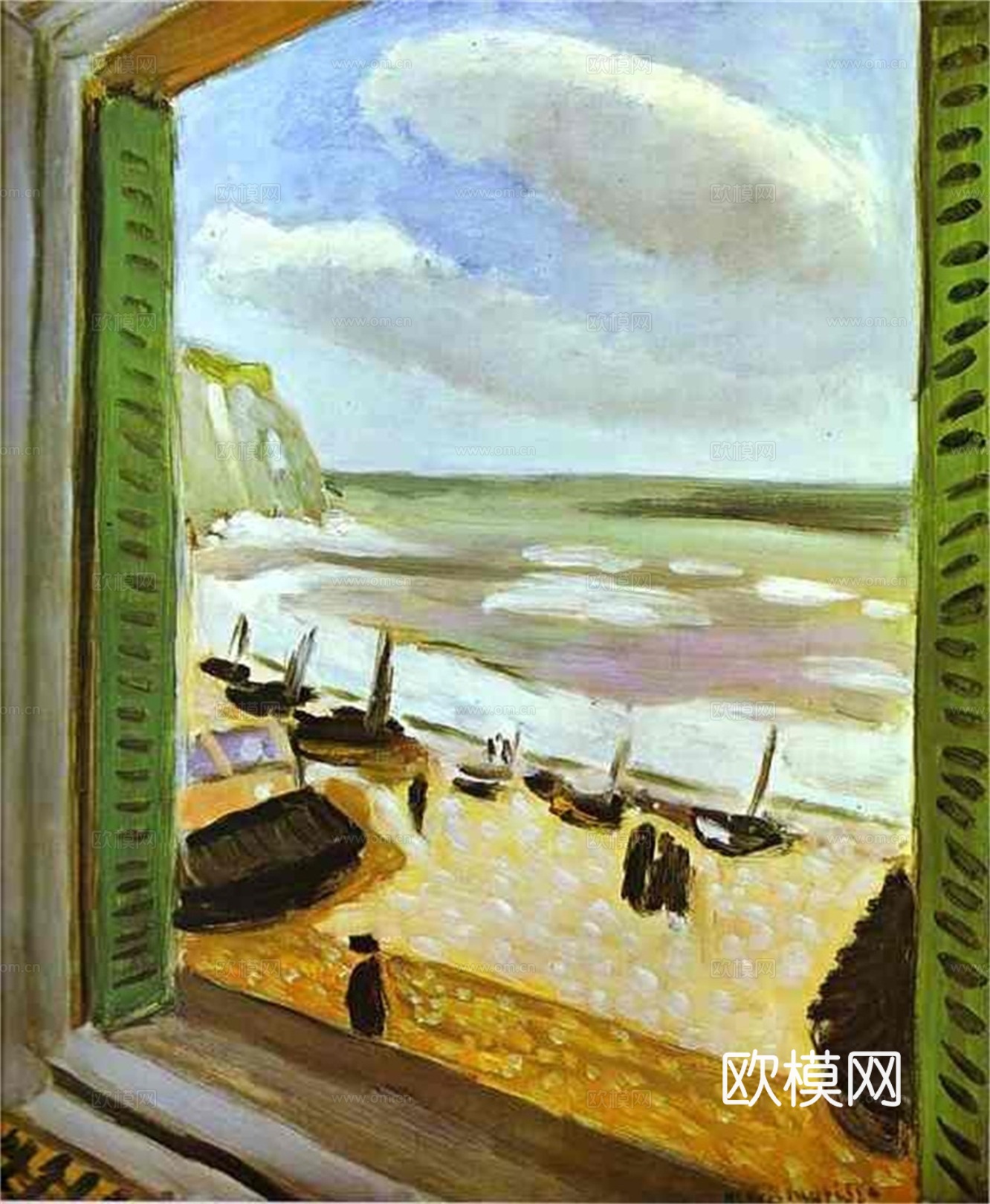 马蒂斯野兽派绘画作品，现代世界经典名画，抽象画315 马蒂斯