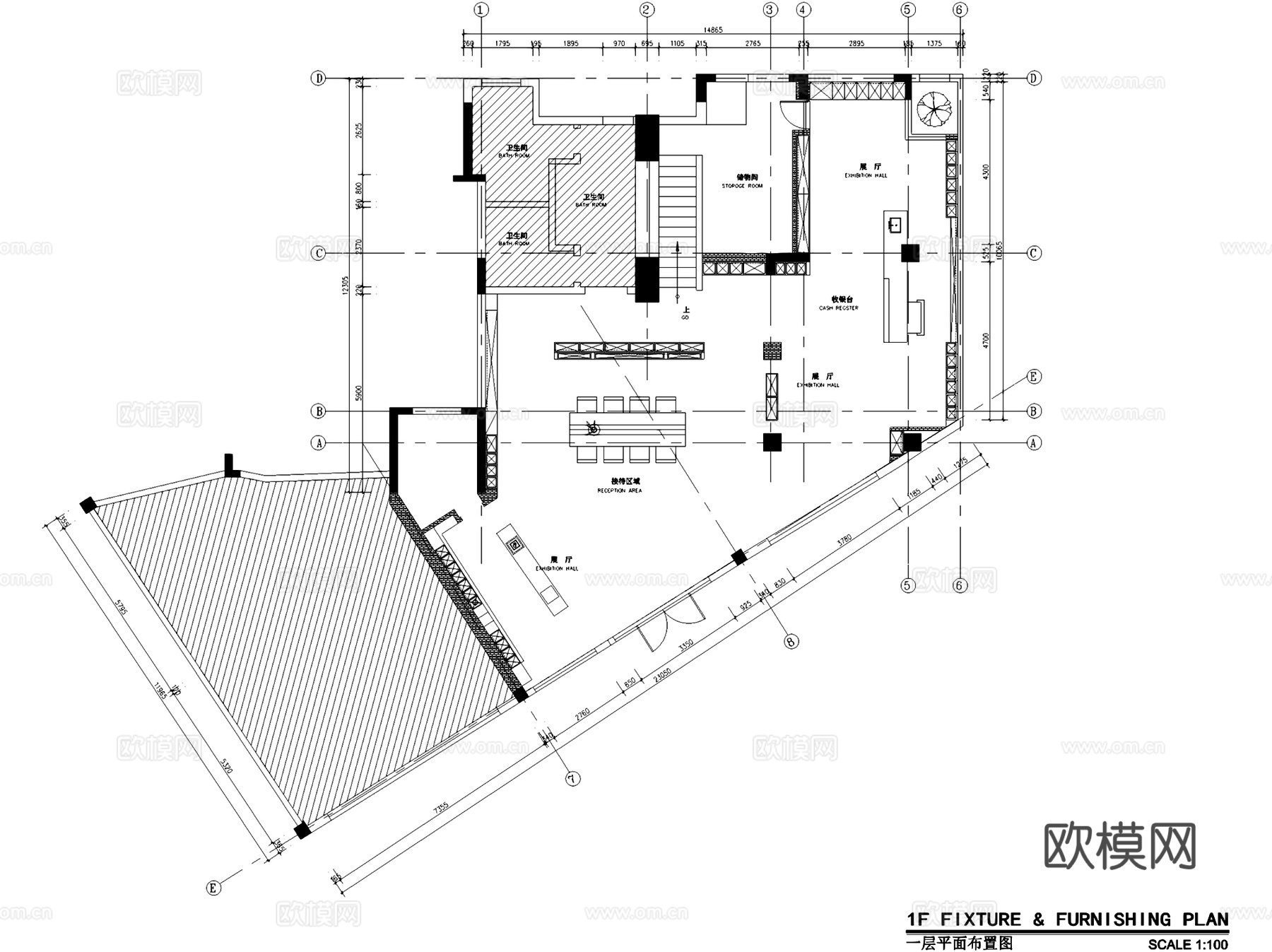 水岸新天酒庄室内工装CAD施工图cad施工图