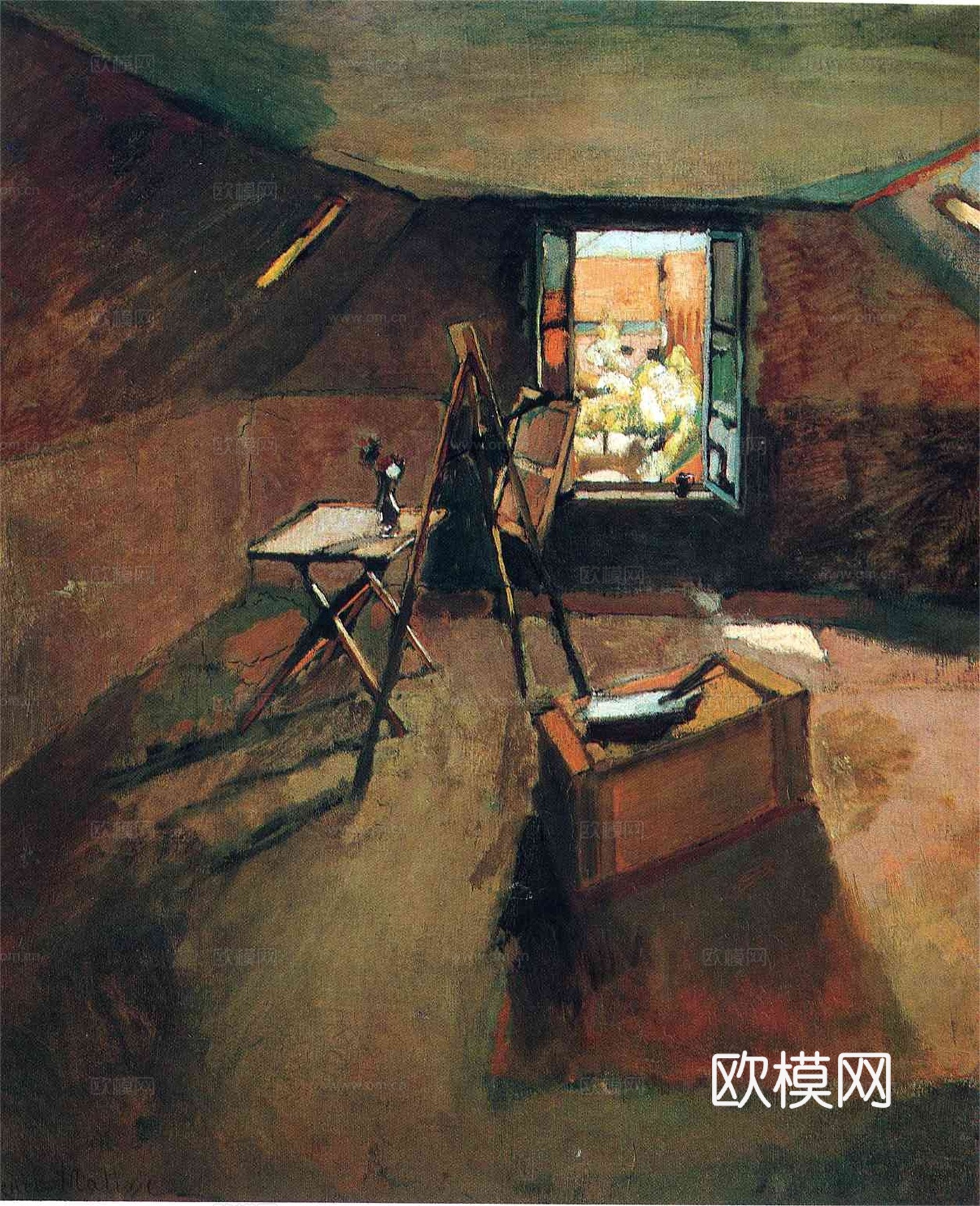马蒂斯野兽派绘画作品，现代世界经典名画，抽象画344 马蒂斯