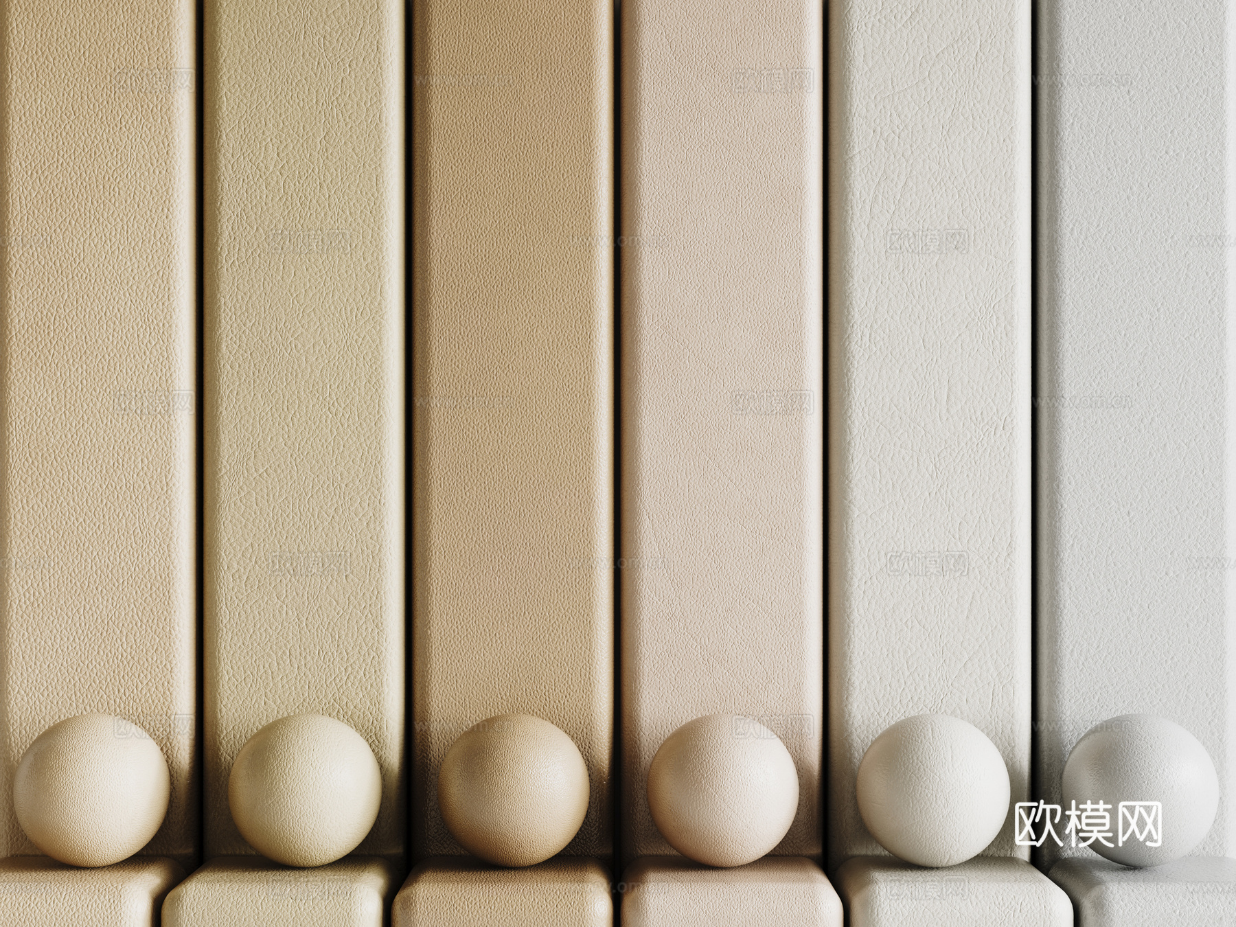 现代皮革 PBR皮革 人造皮su模型