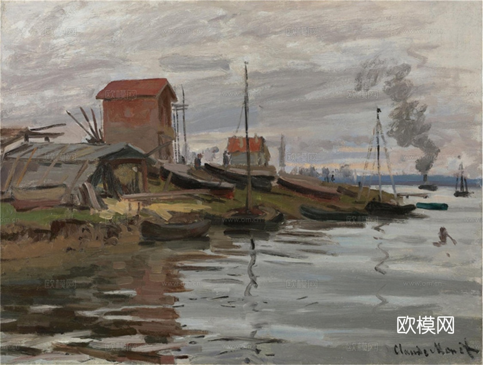 莫奈印象派绘画作品，世界经典名画586