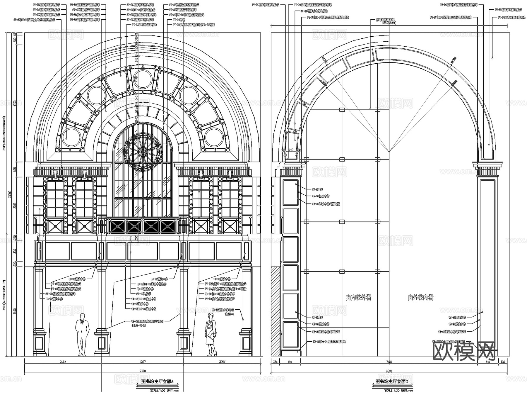 上海嘉昱大厦图书馆室内工装CAD施工图cad施工图