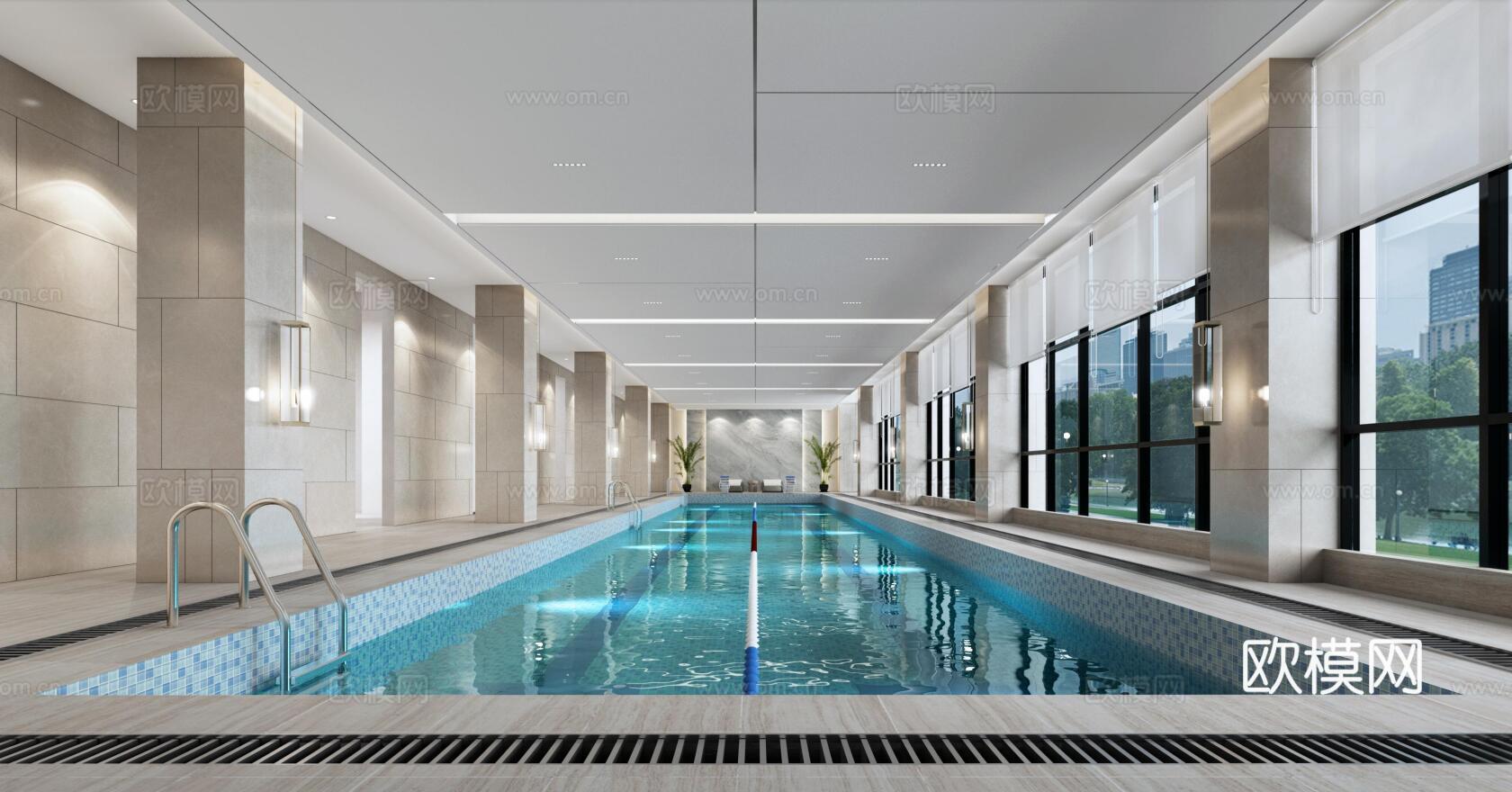 健身房 最新全套施工图 效果图合集cad施工图