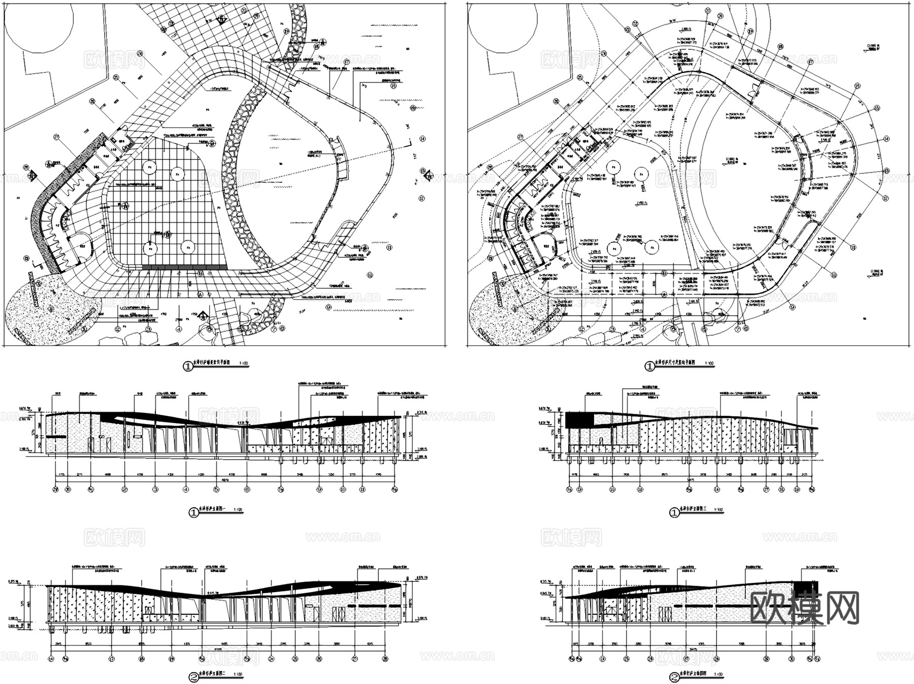 东莞水乡新城洪梅片新庄水庐湿地滨江公园景观CAD施工图cad施工图下载（渲染图5）