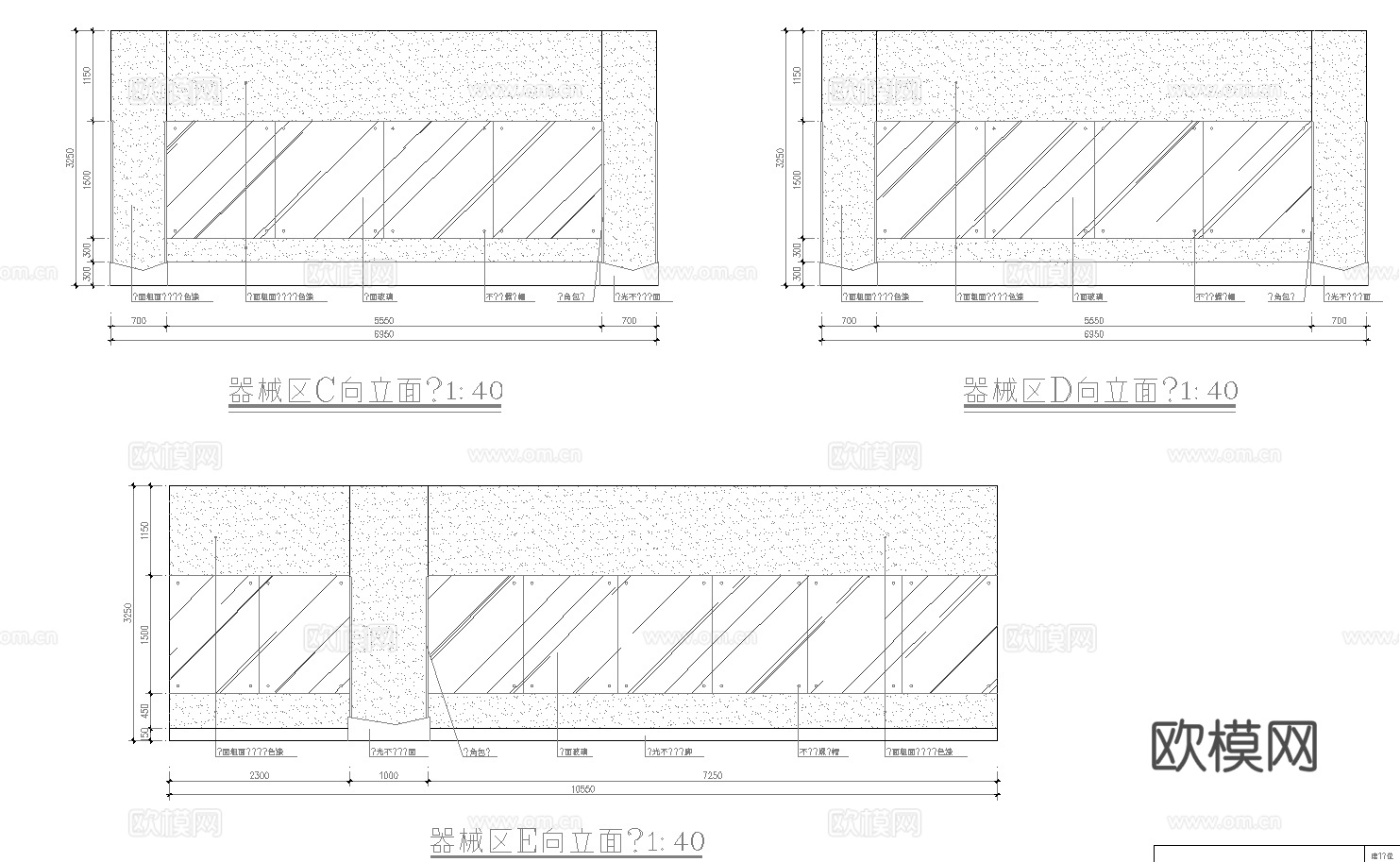 健身房 最新全套施工图 合集cad施工图