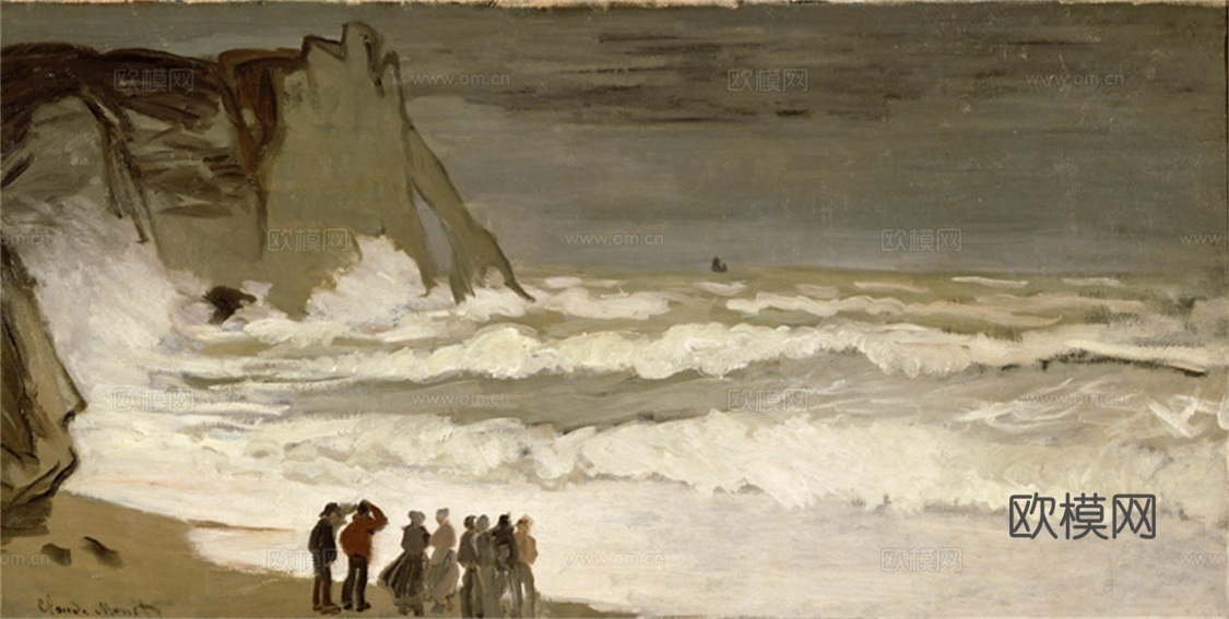 莫奈印象派绘画作品，世界经典名画9Rough Sea at