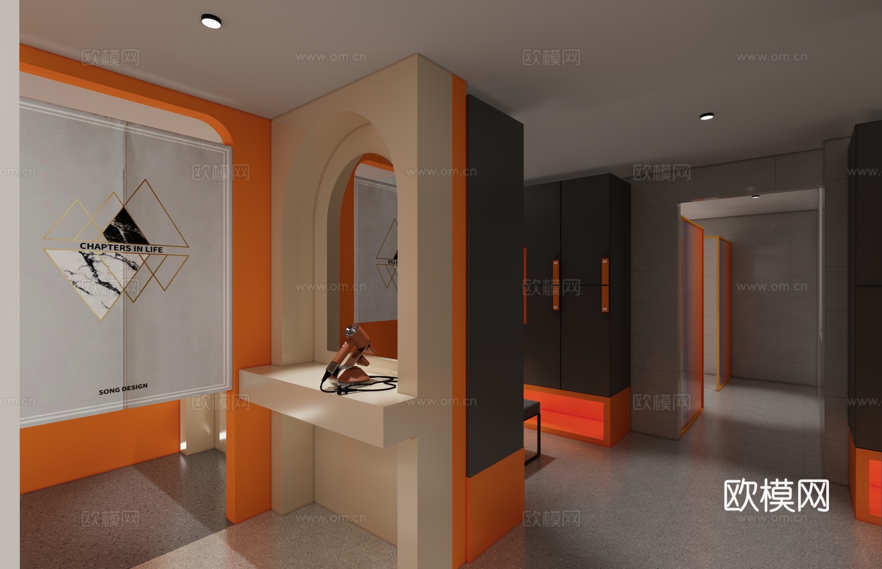 健身房 最新全套施工图 效果图合集cad施工图