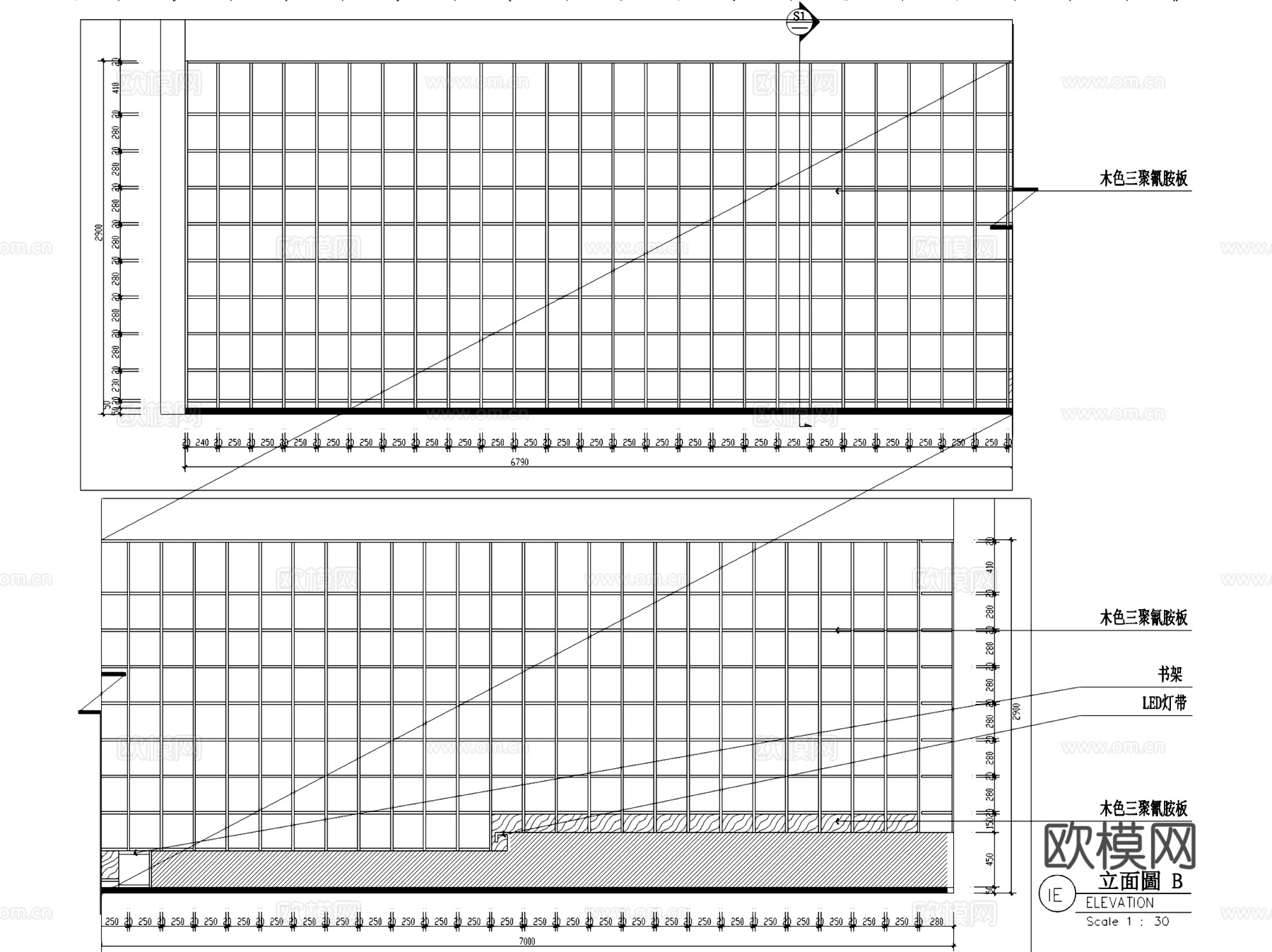 芝士公园新华书店室内工装CAD施工图cad施工图