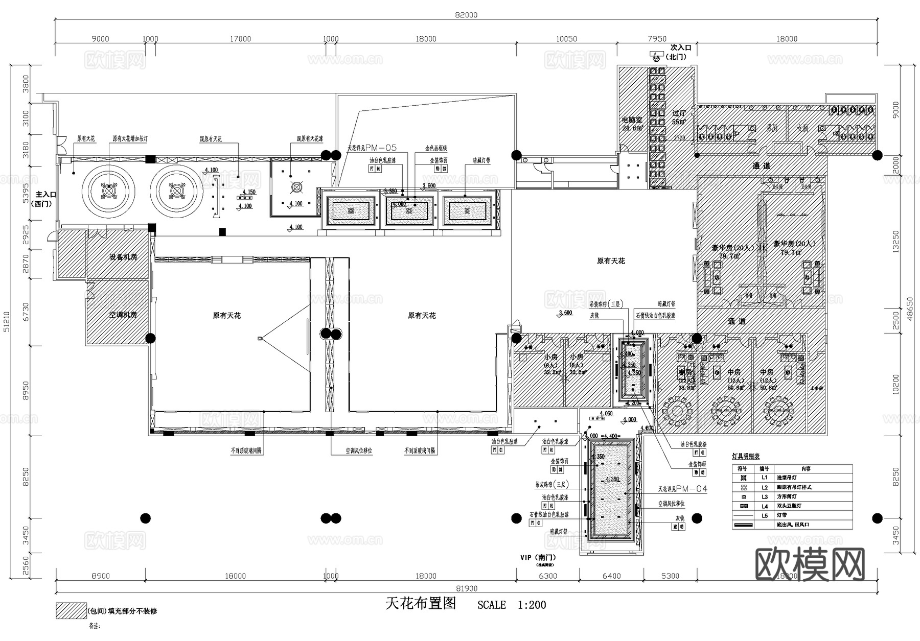 餐厅宴会厅平面系统图cad施工图