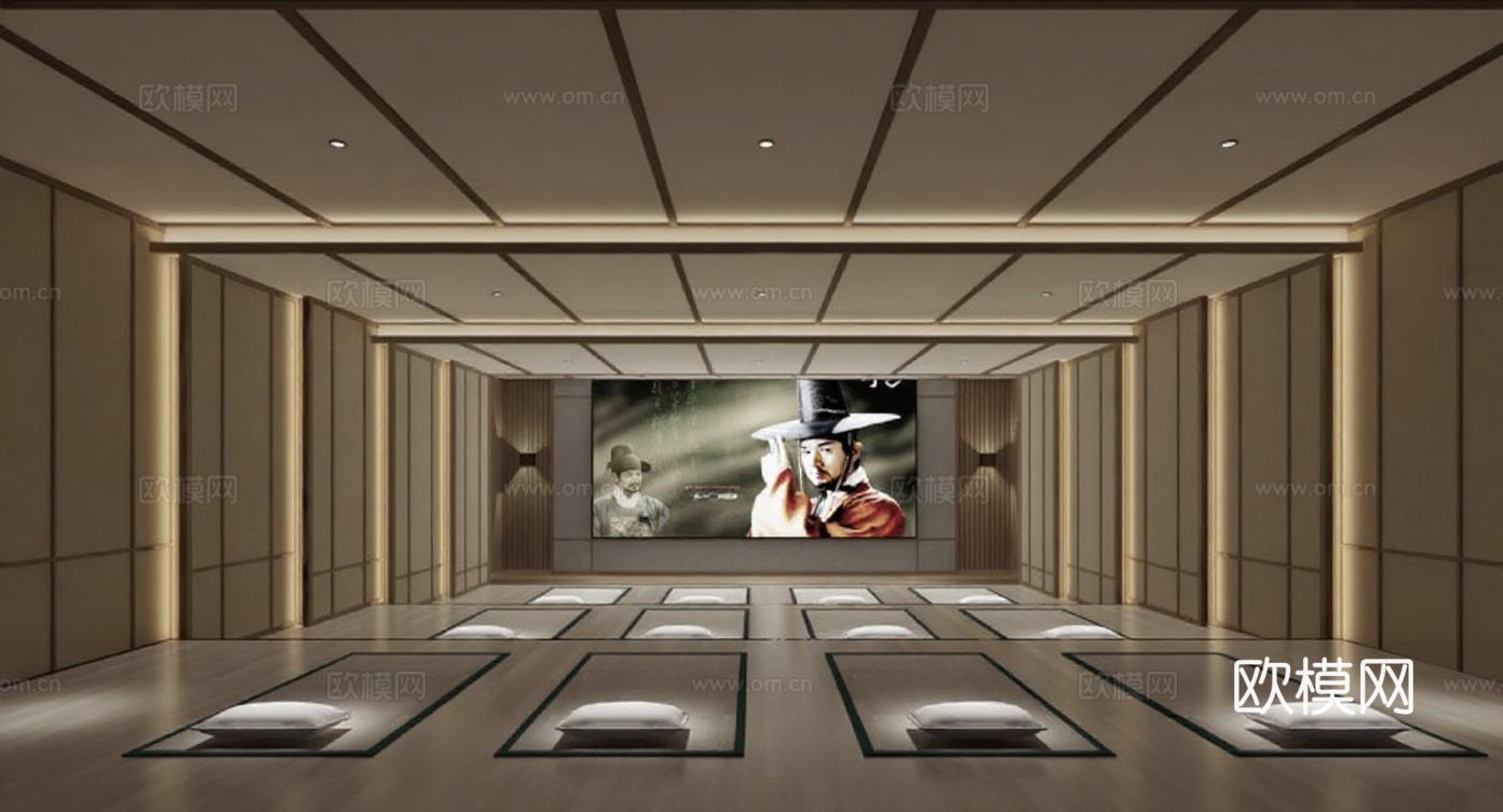 沉浸式文化展厅 禅意空间数字光影艺术体验免费3d模型