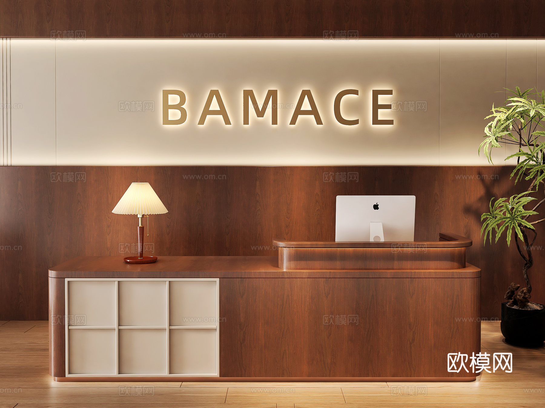 民宿前台   酒店前台  美容院前台  办公室前台su模型