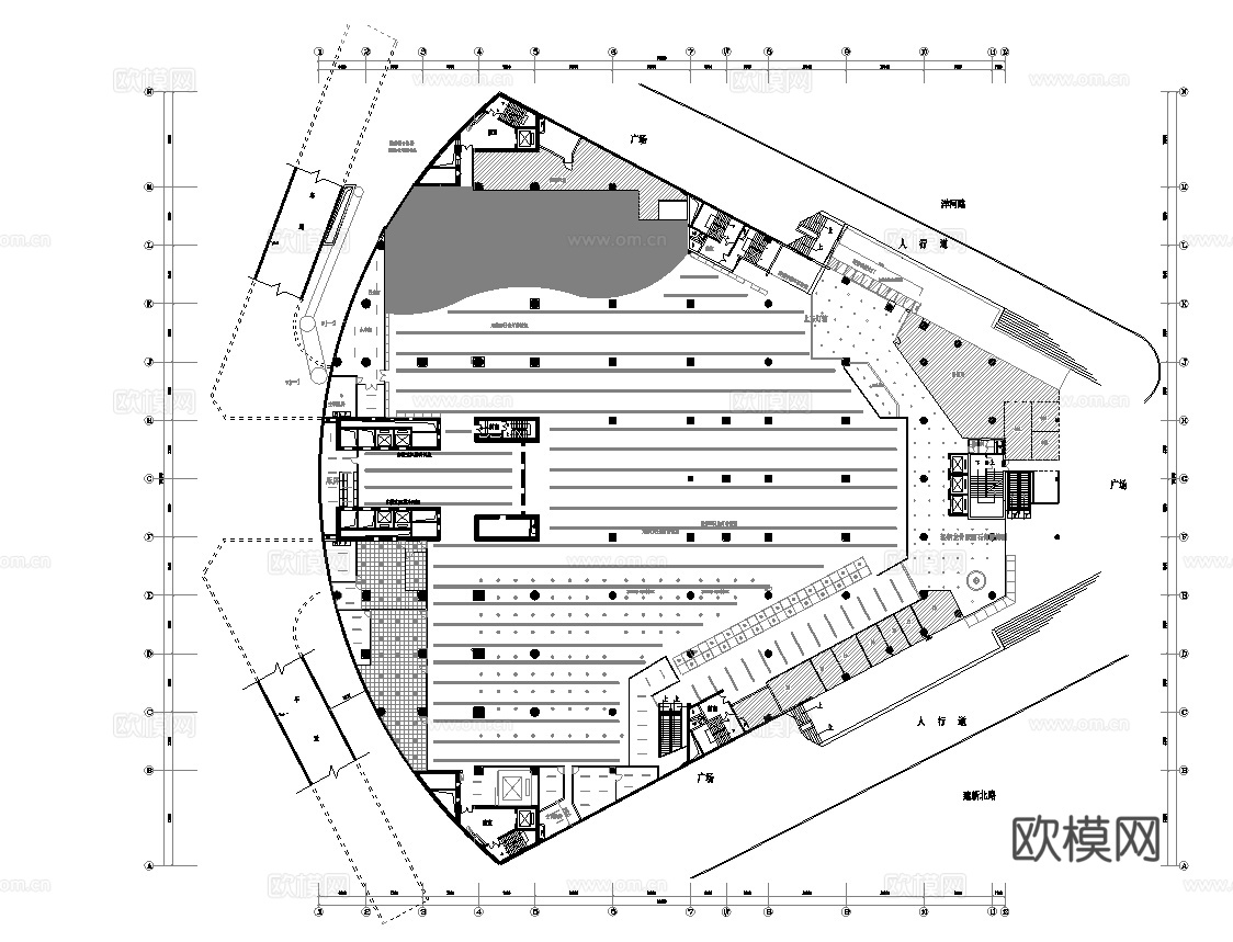 大型超市 最新平面施工图合集cad施工图